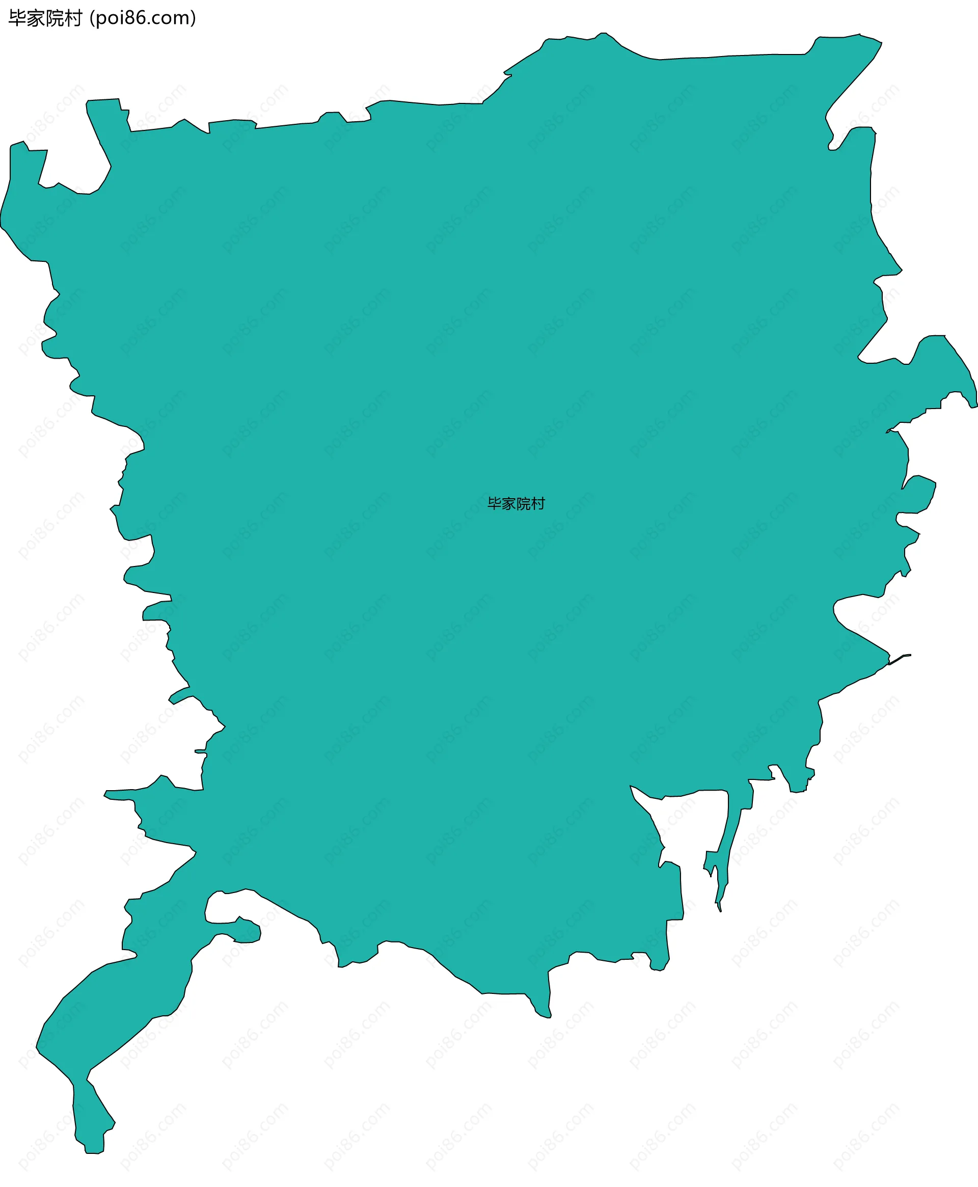 毕家院村边界地图
