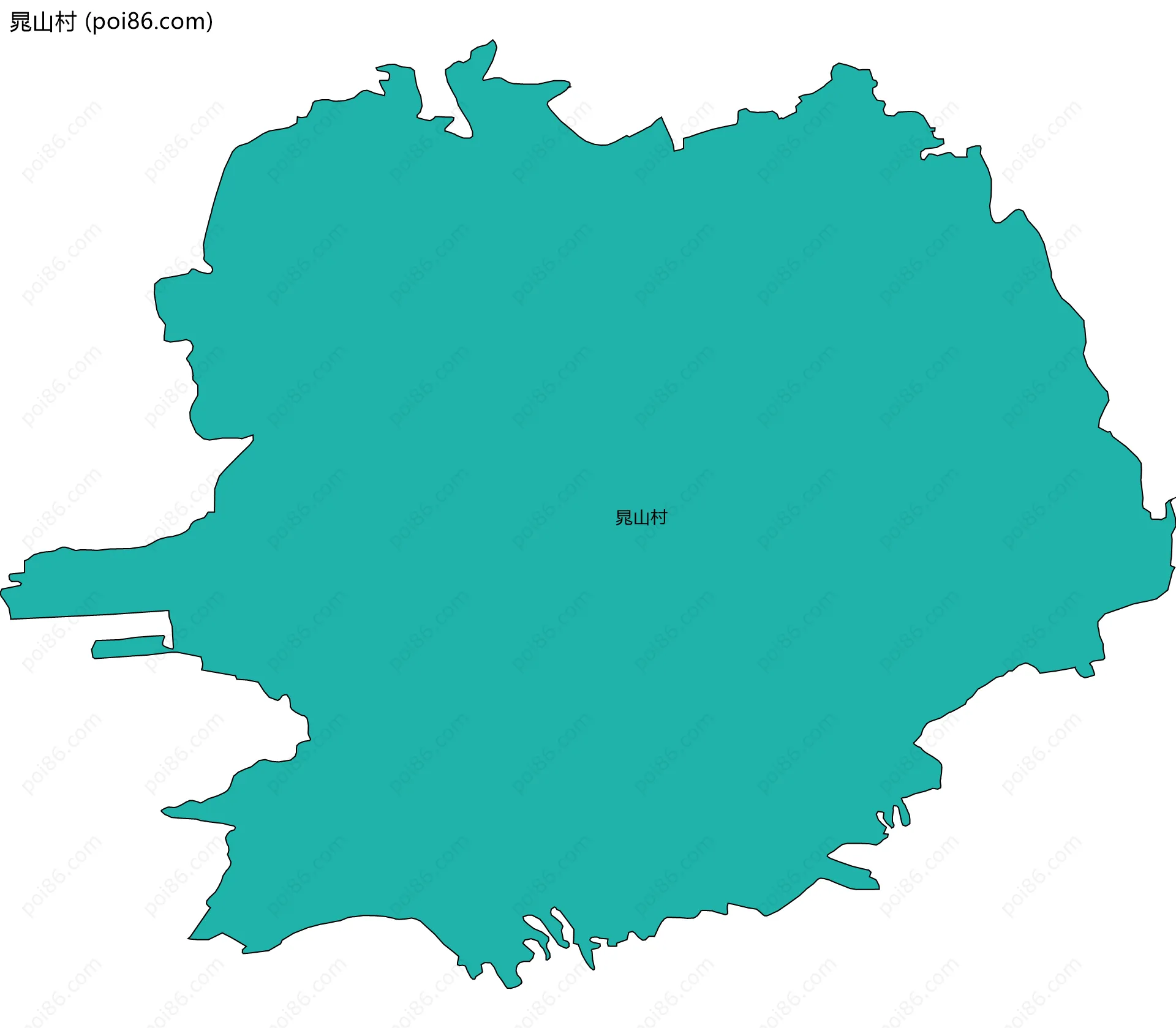 晁山村边界地图