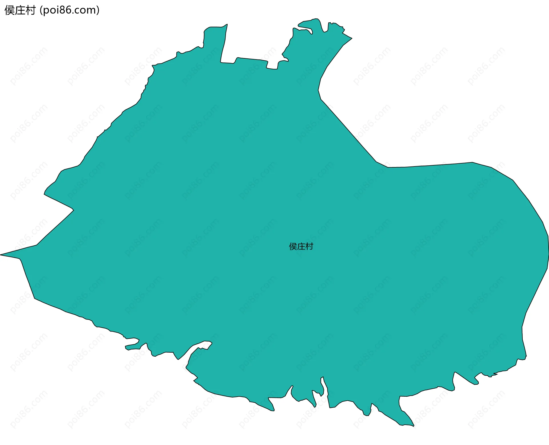 侯庄村边界地图