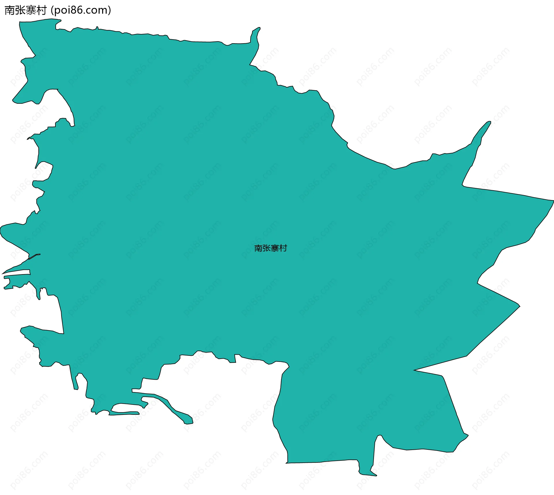 南张寨村边界地图