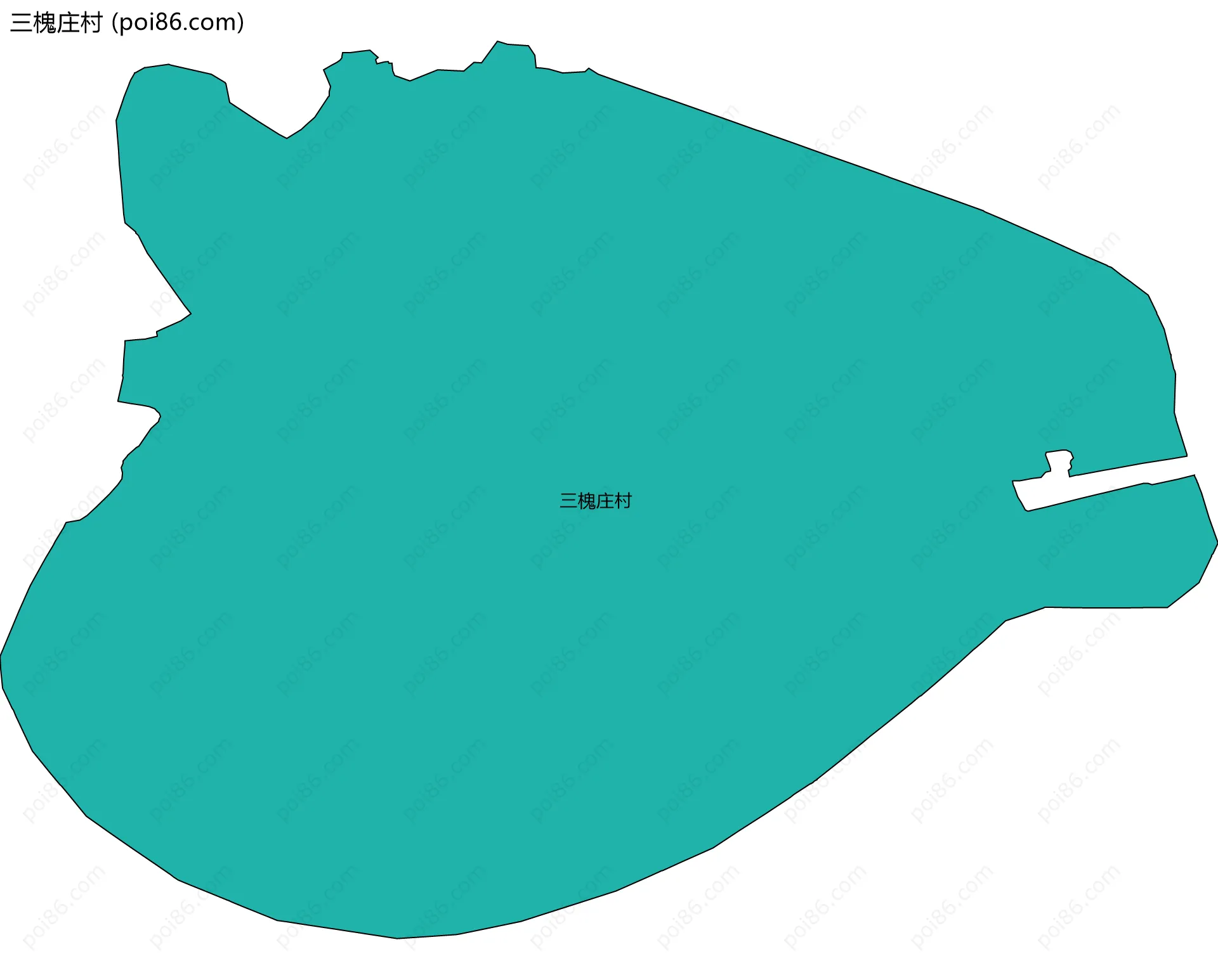 三槐庄村边界地图