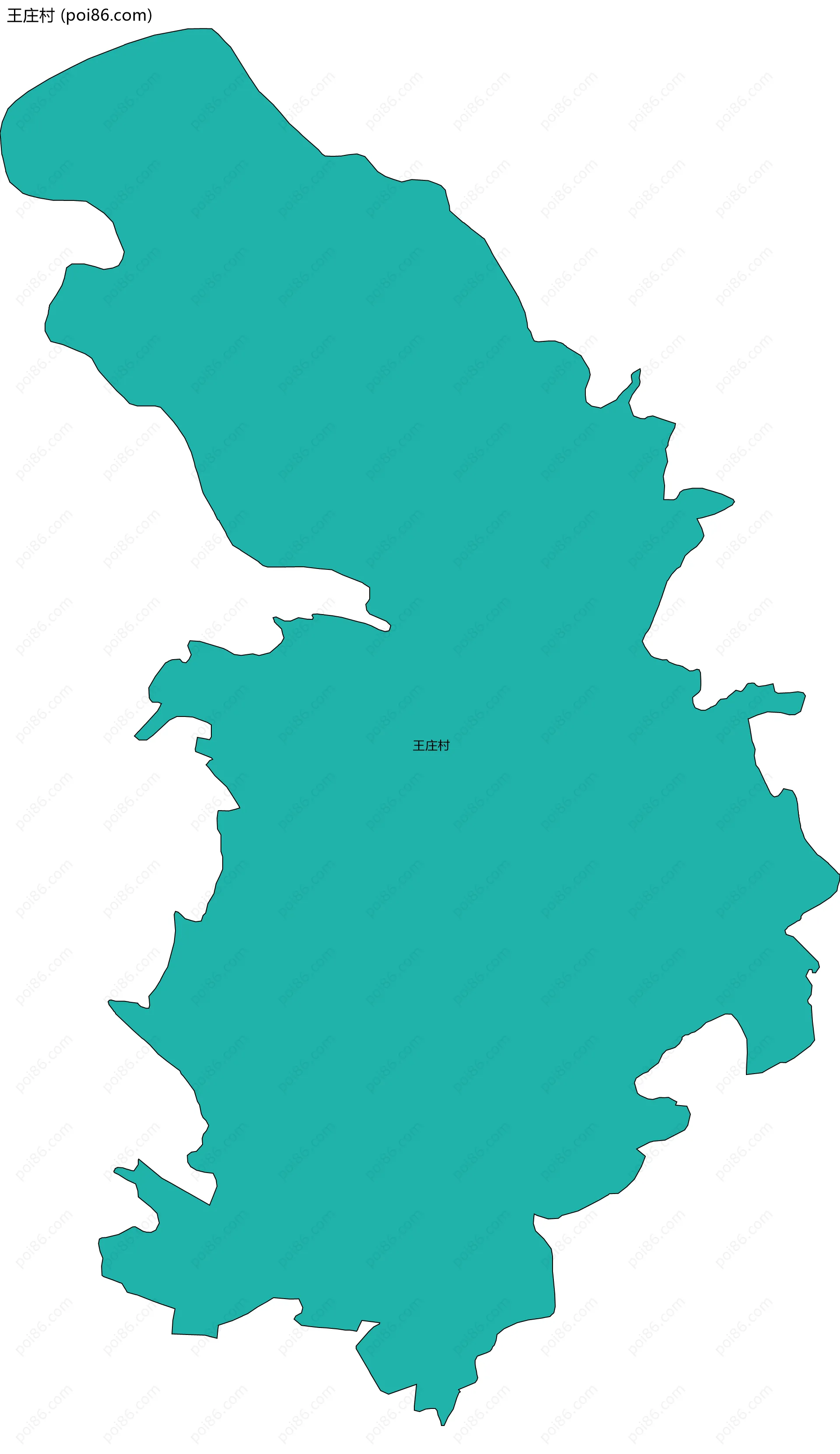 王庄村边界地图