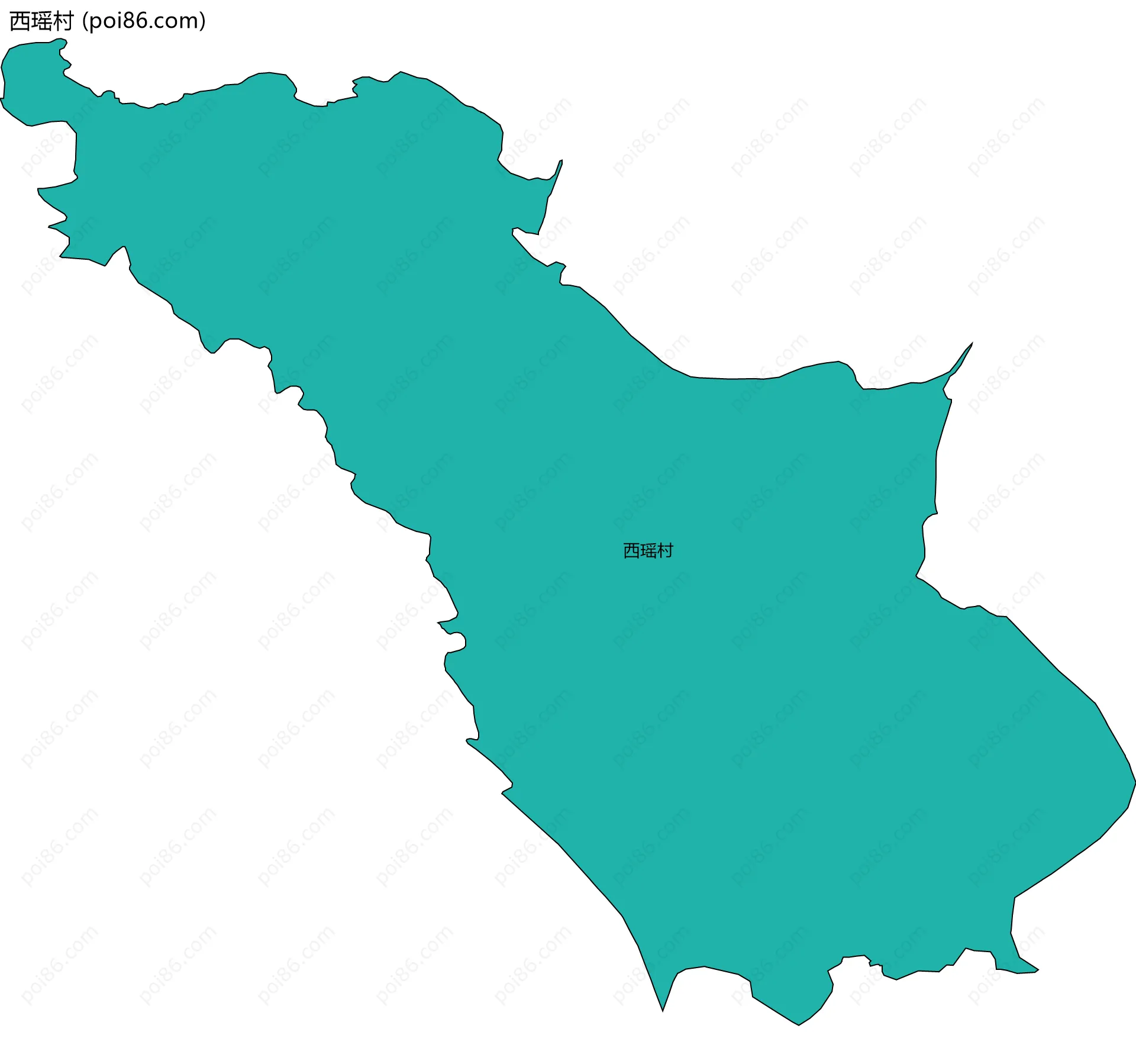 西瑶村边界地图