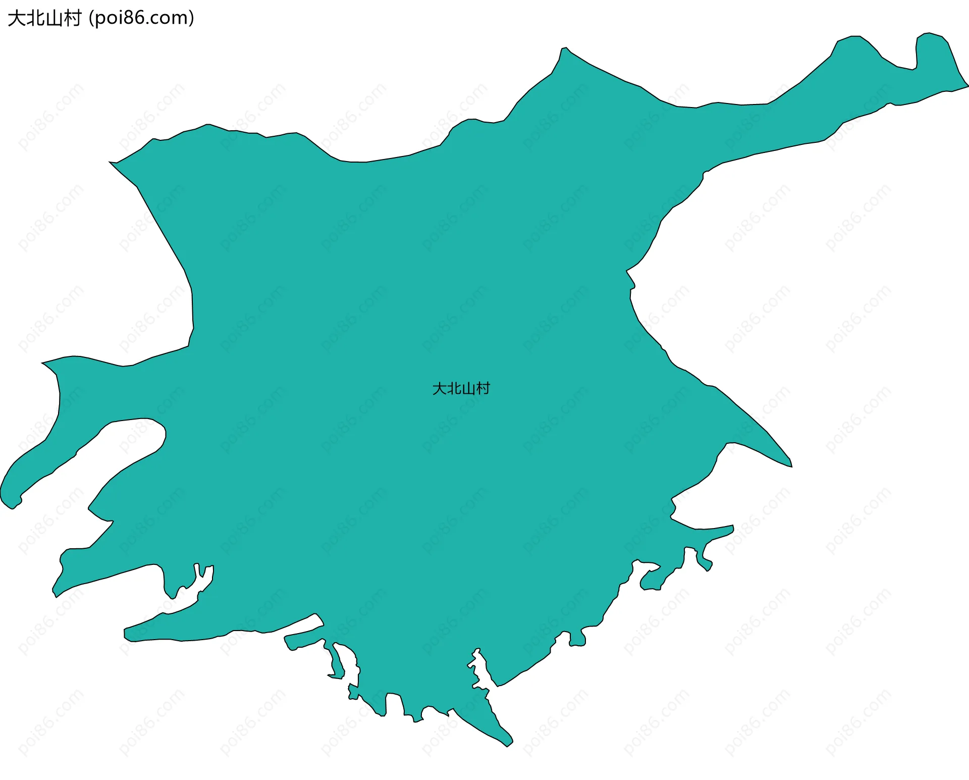 大北山村边界地图