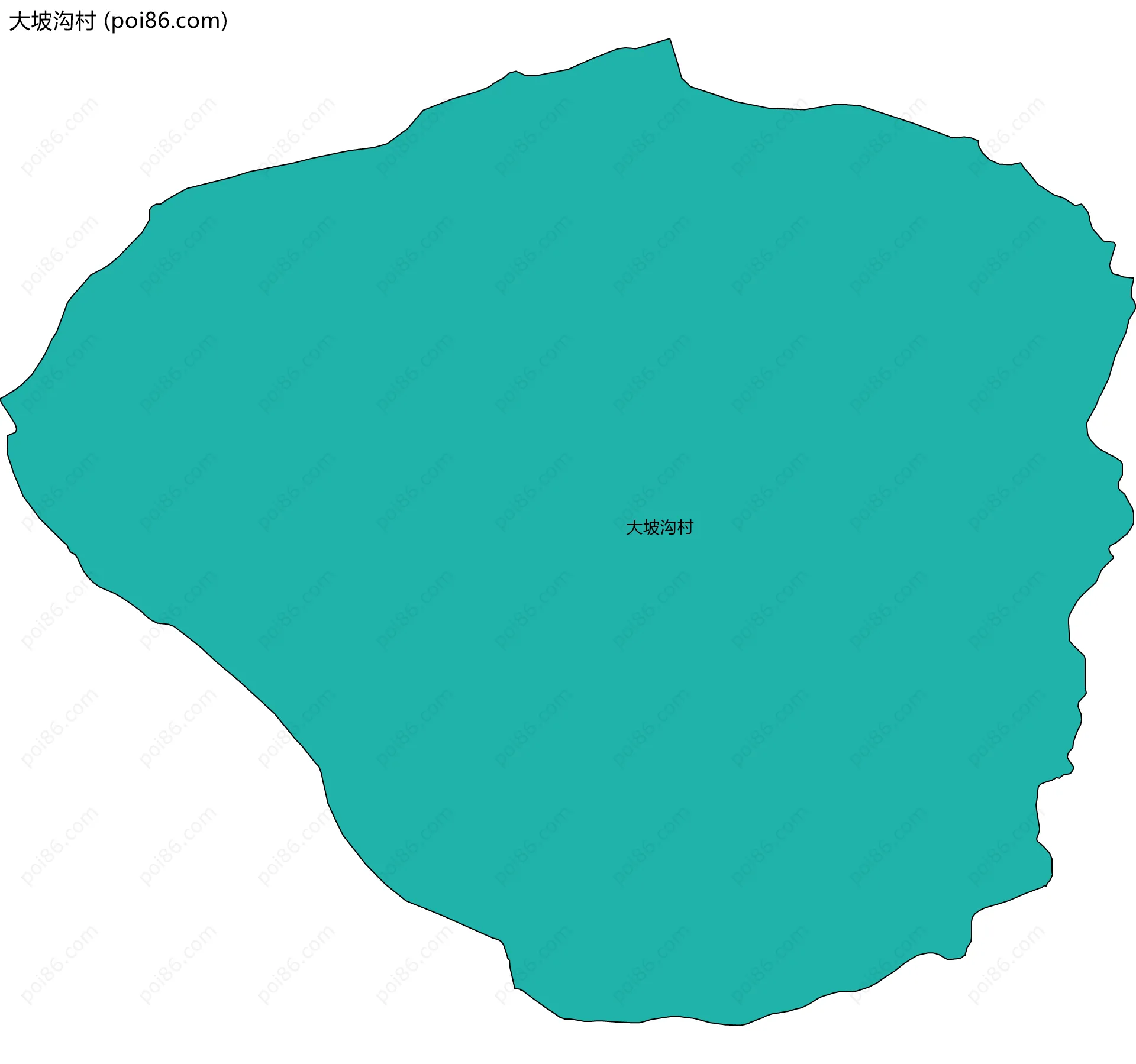 大坡沟村边界地图