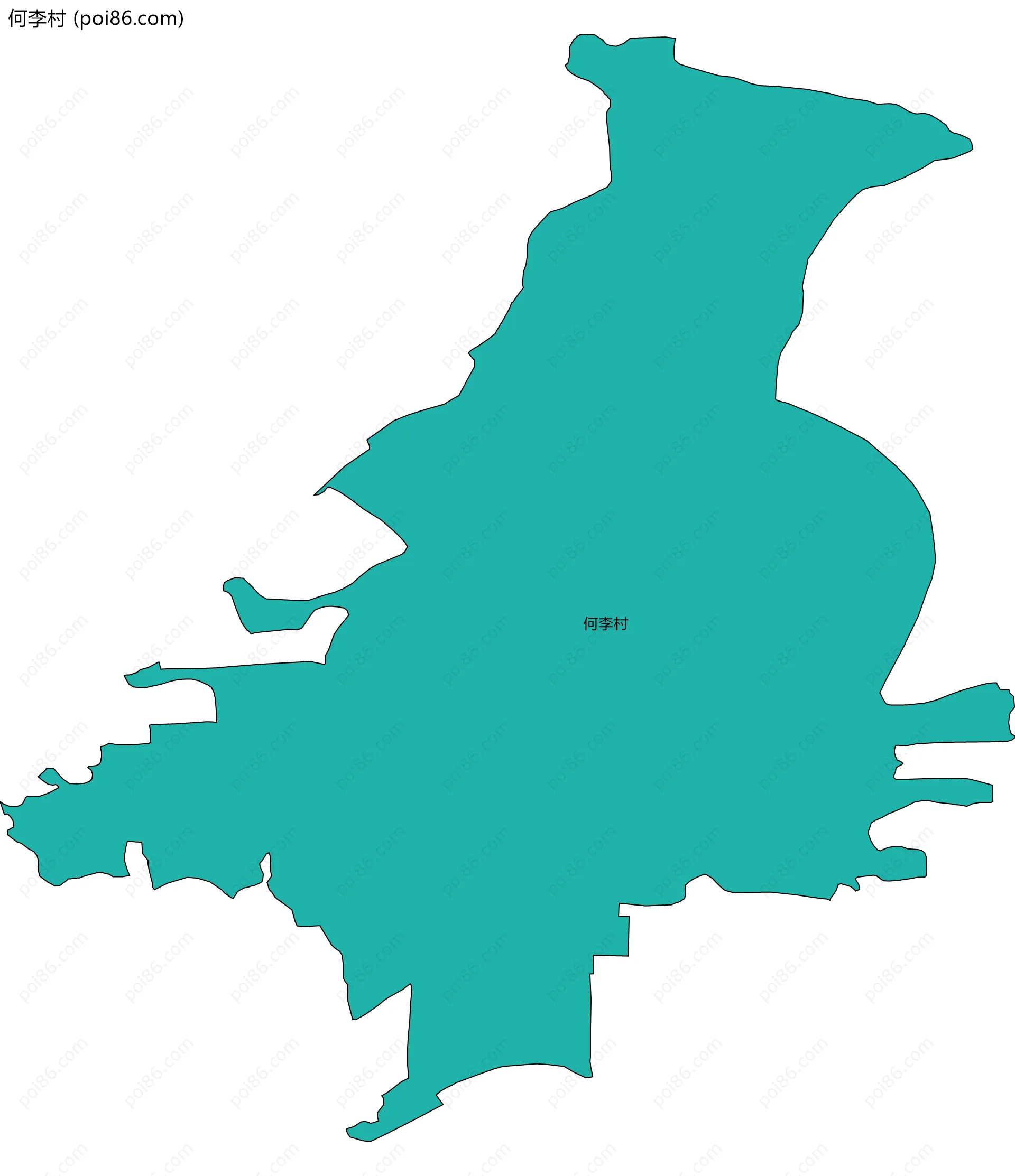 何李村边界地图