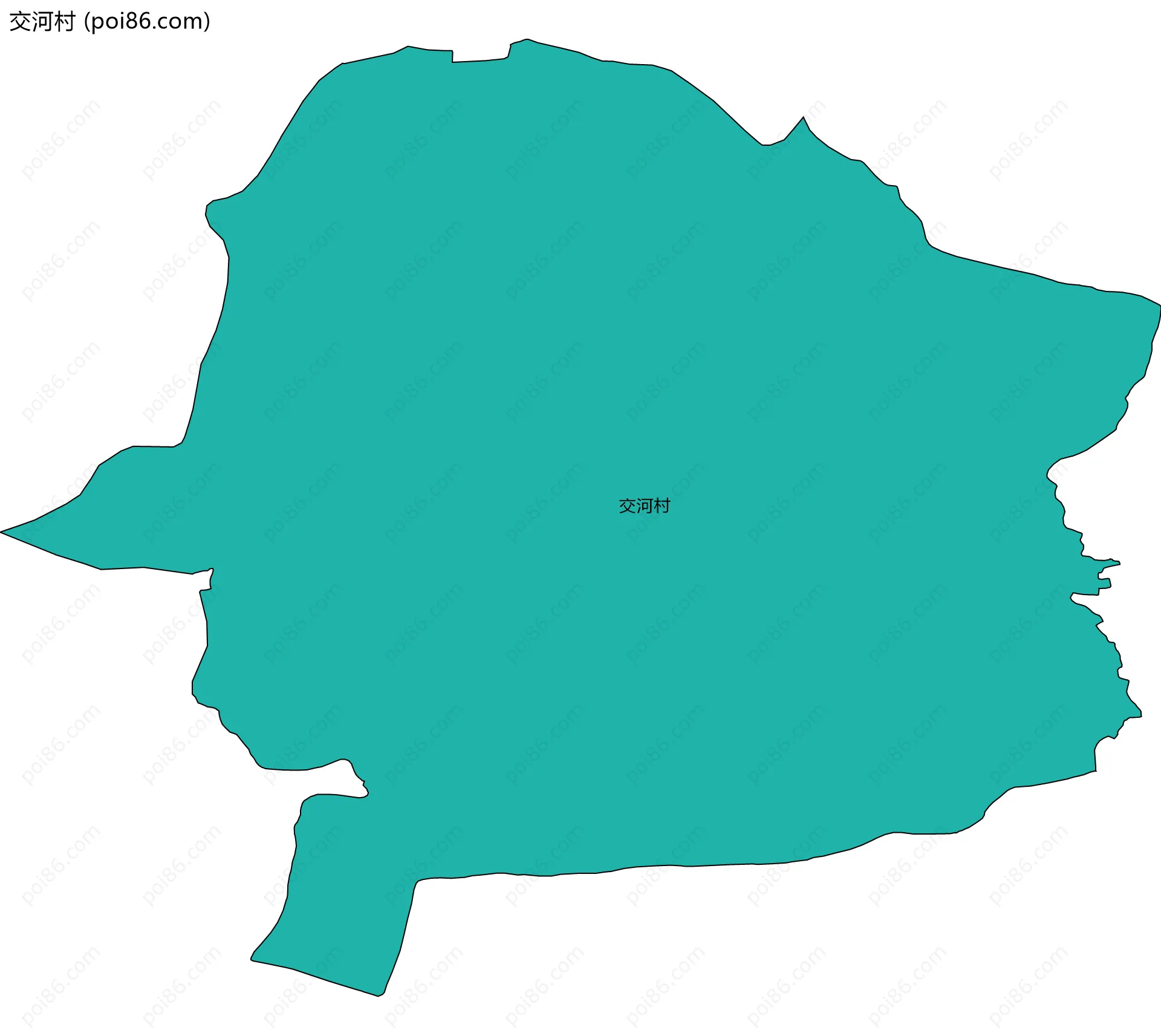 交河村边界地图