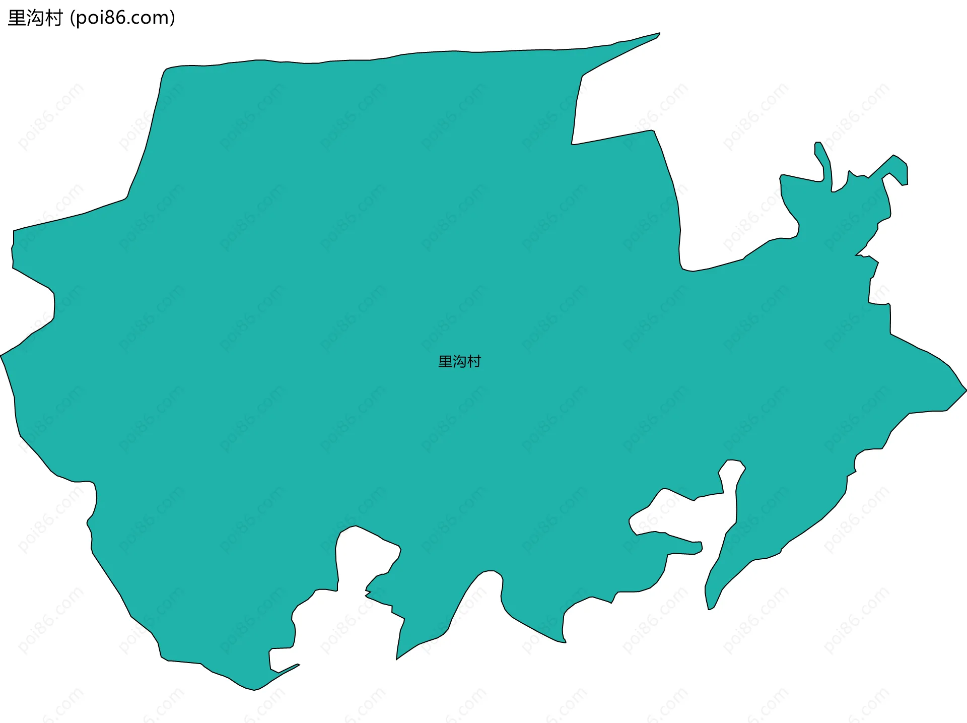 里沟村边界地图