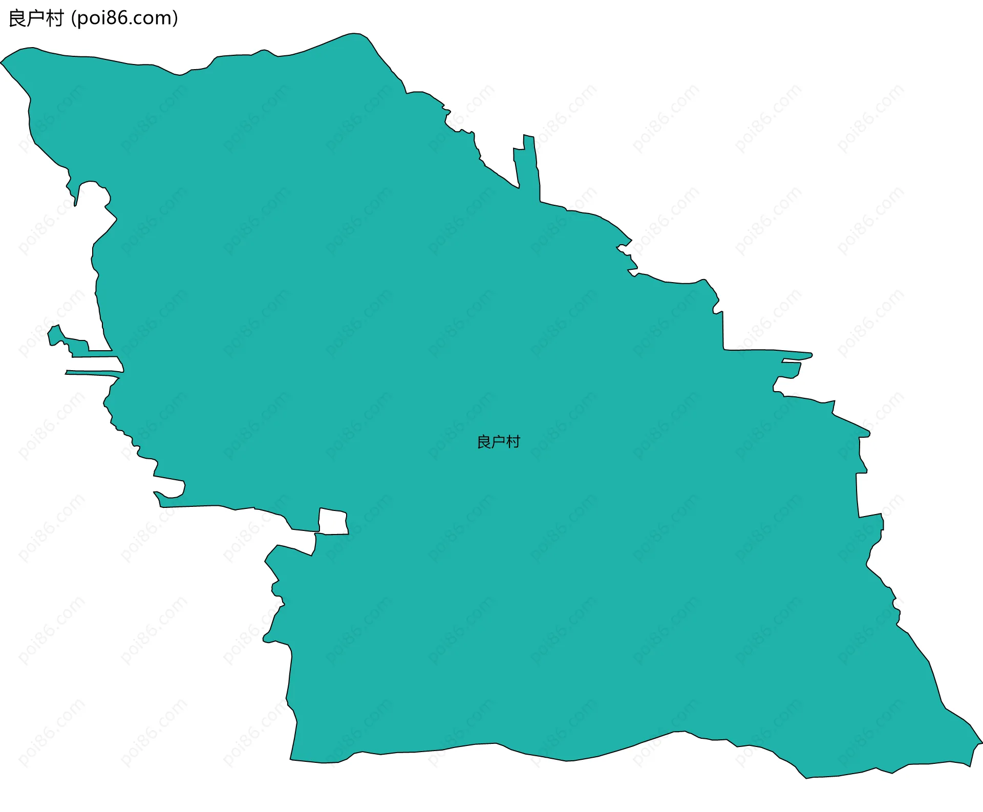 良户村边界地图