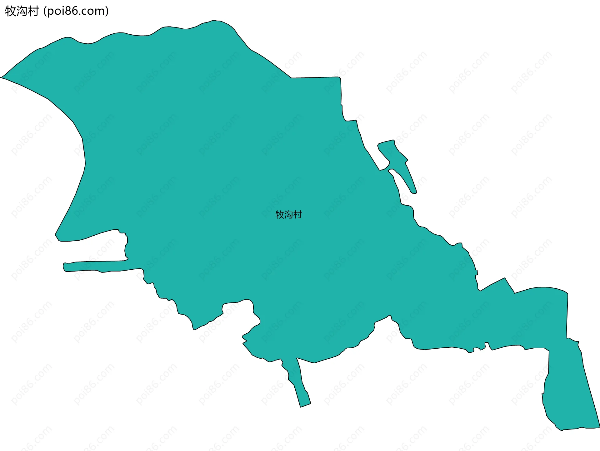 牧沟村边界地图