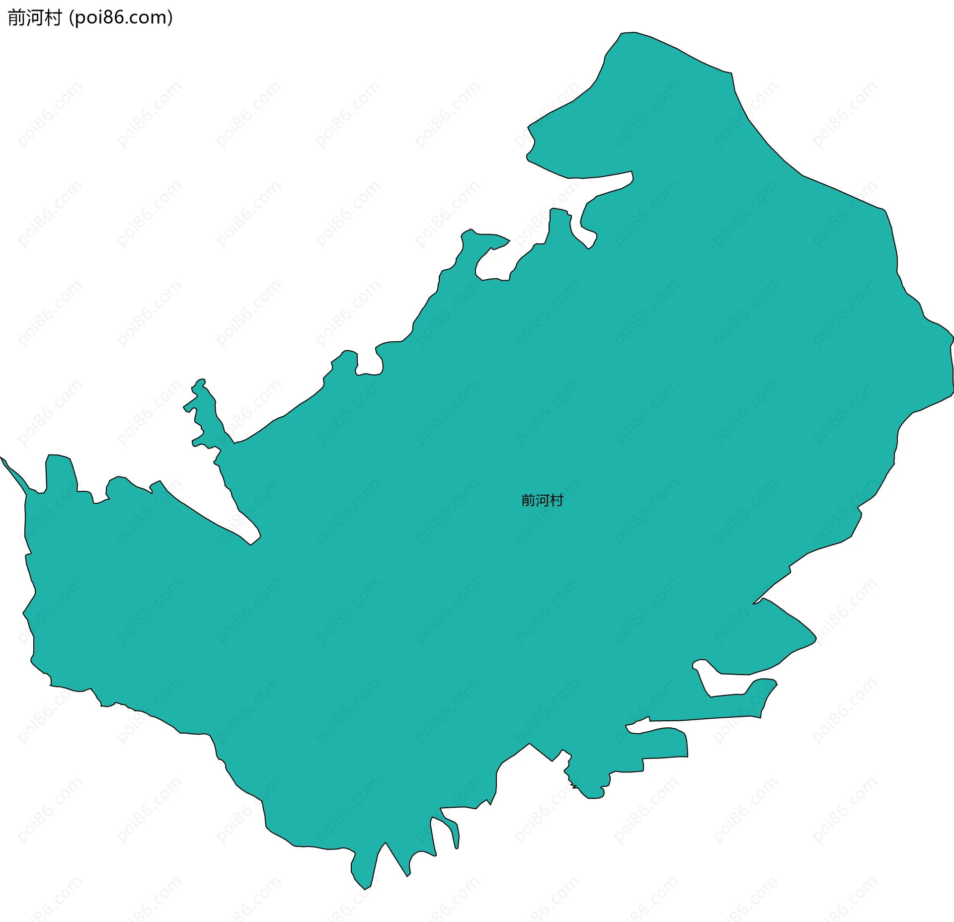 前河村边界地图