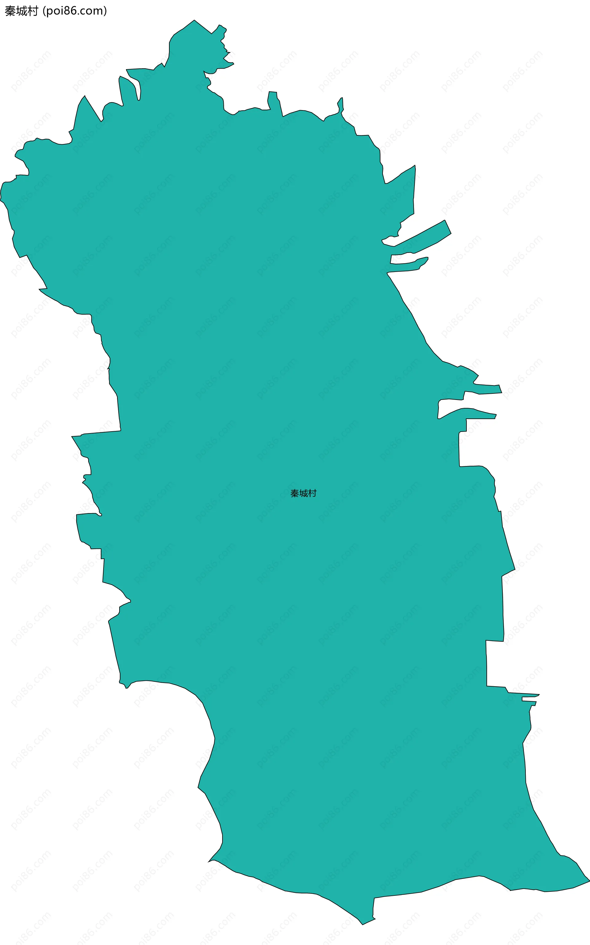 秦城村边界地图