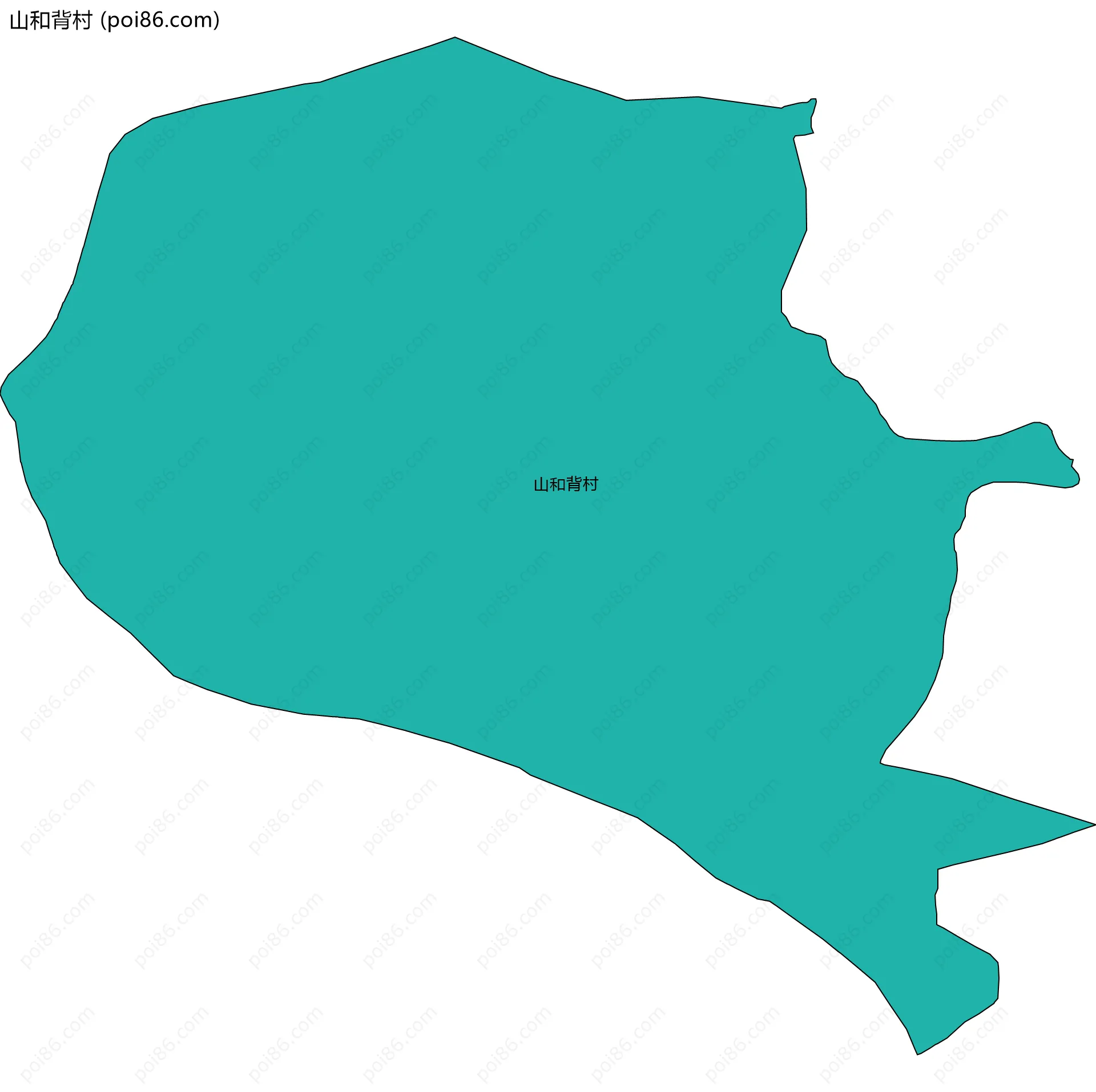 山和背村边界地图