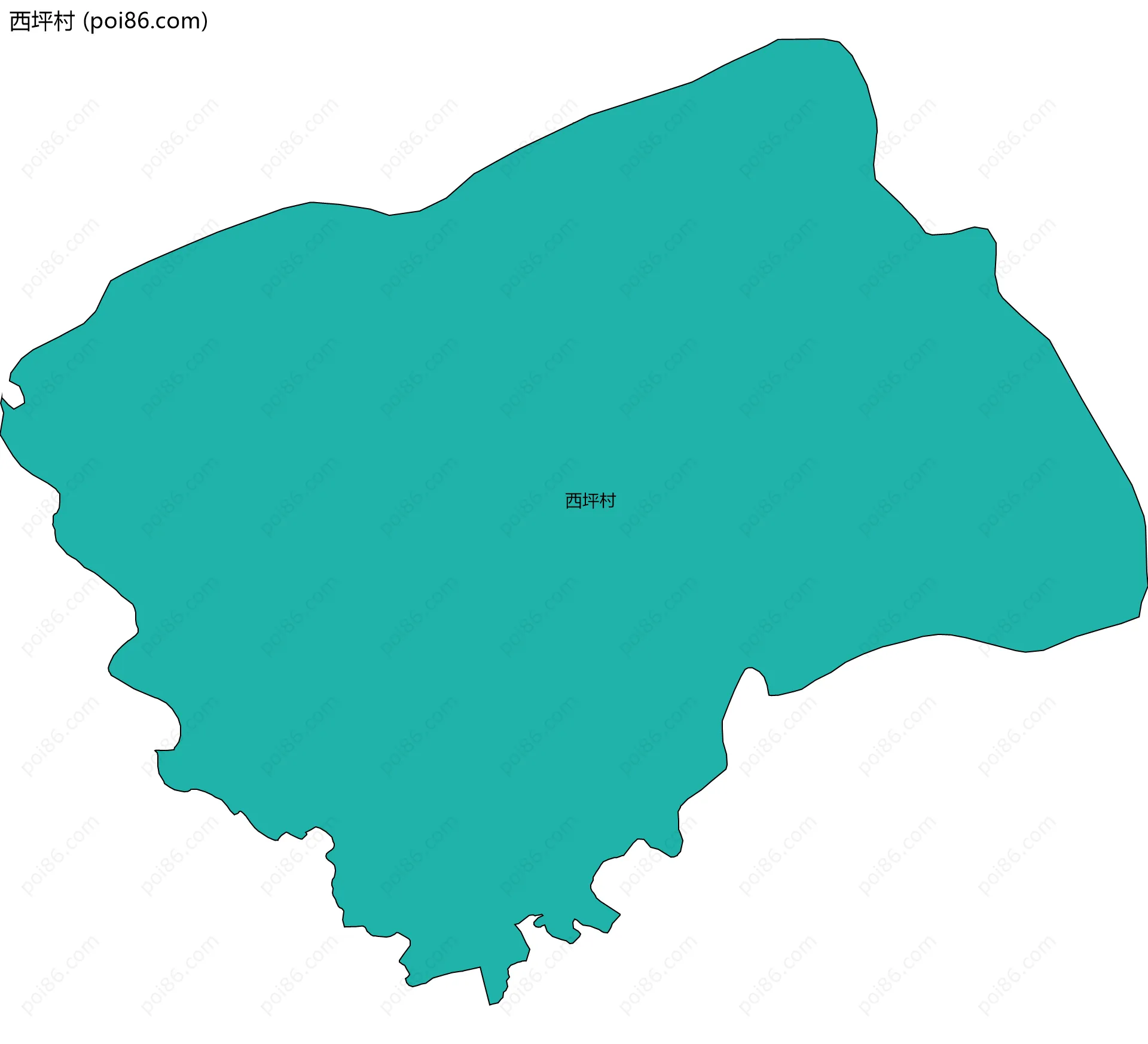 西坪村边界地图