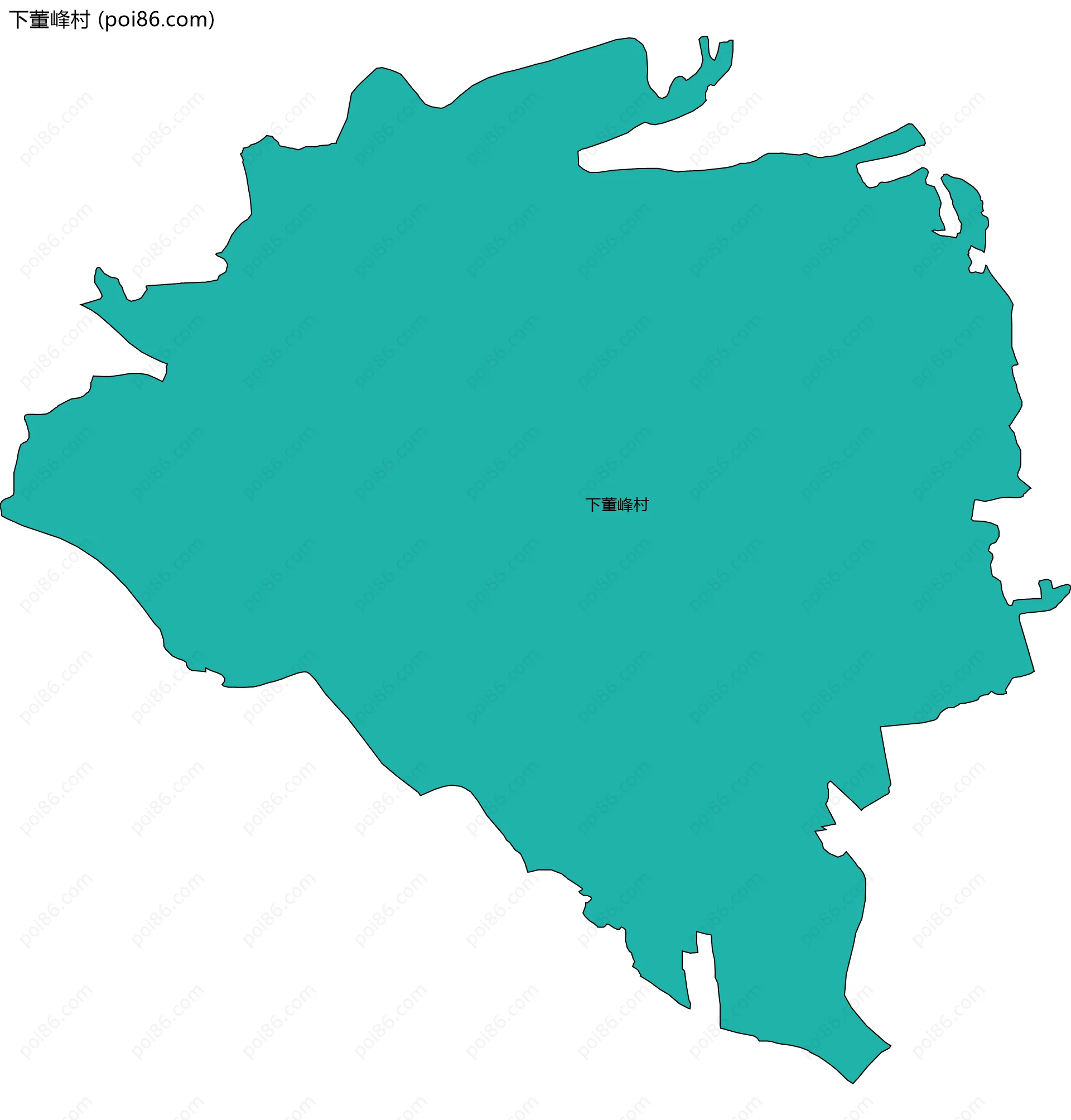 下董峰村边界地图