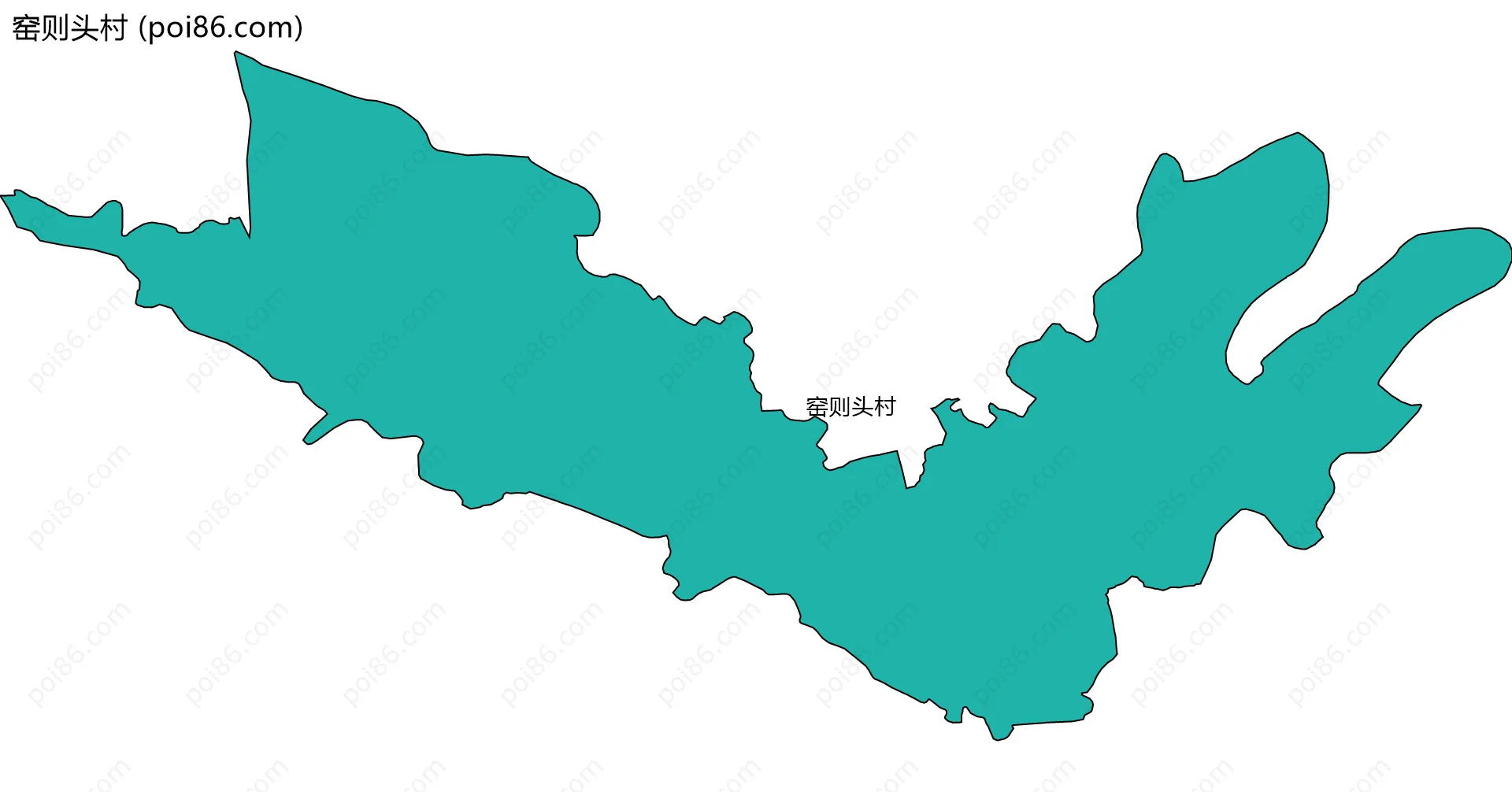 窑则头村边界地图