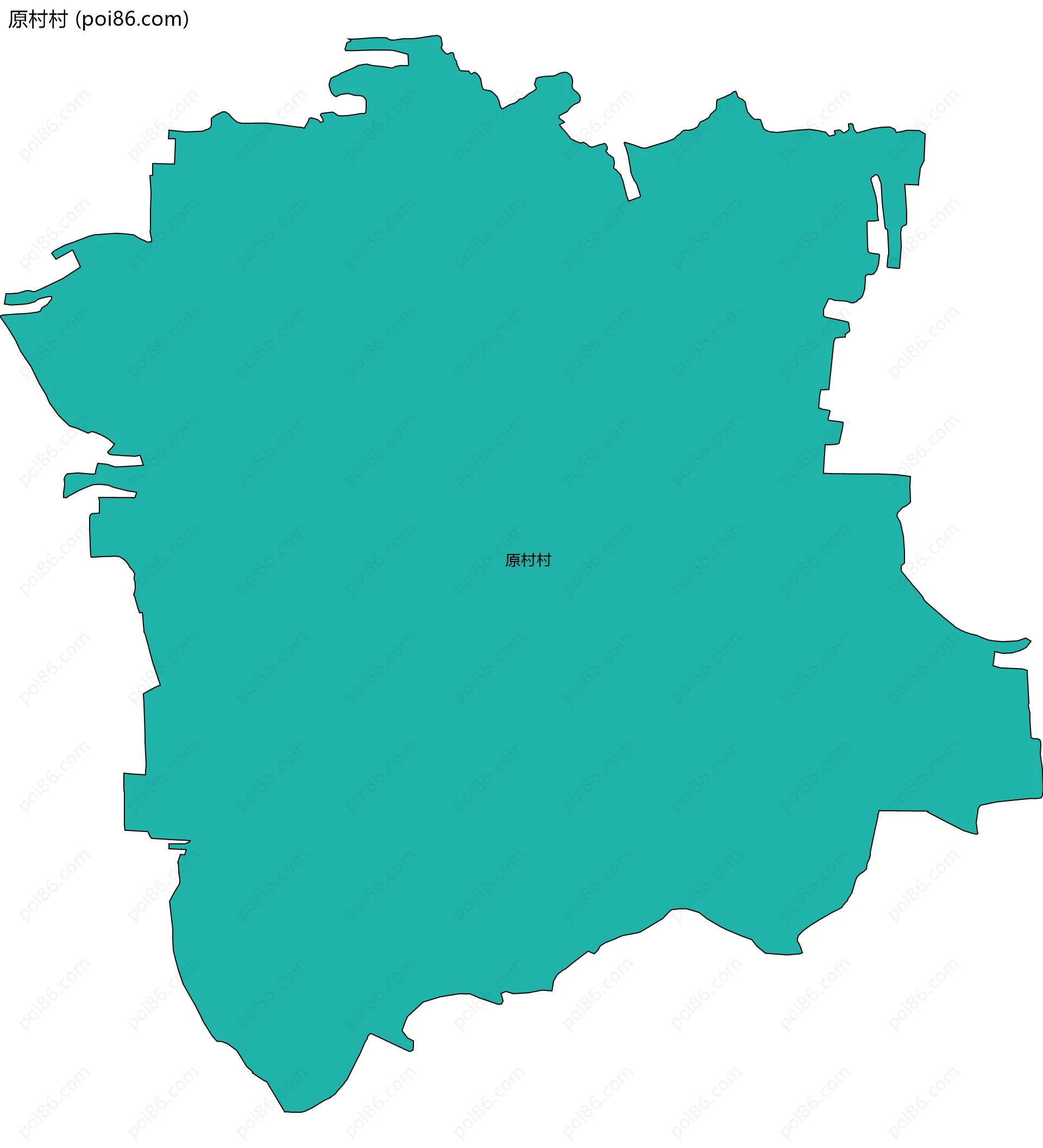 原村村边界地图