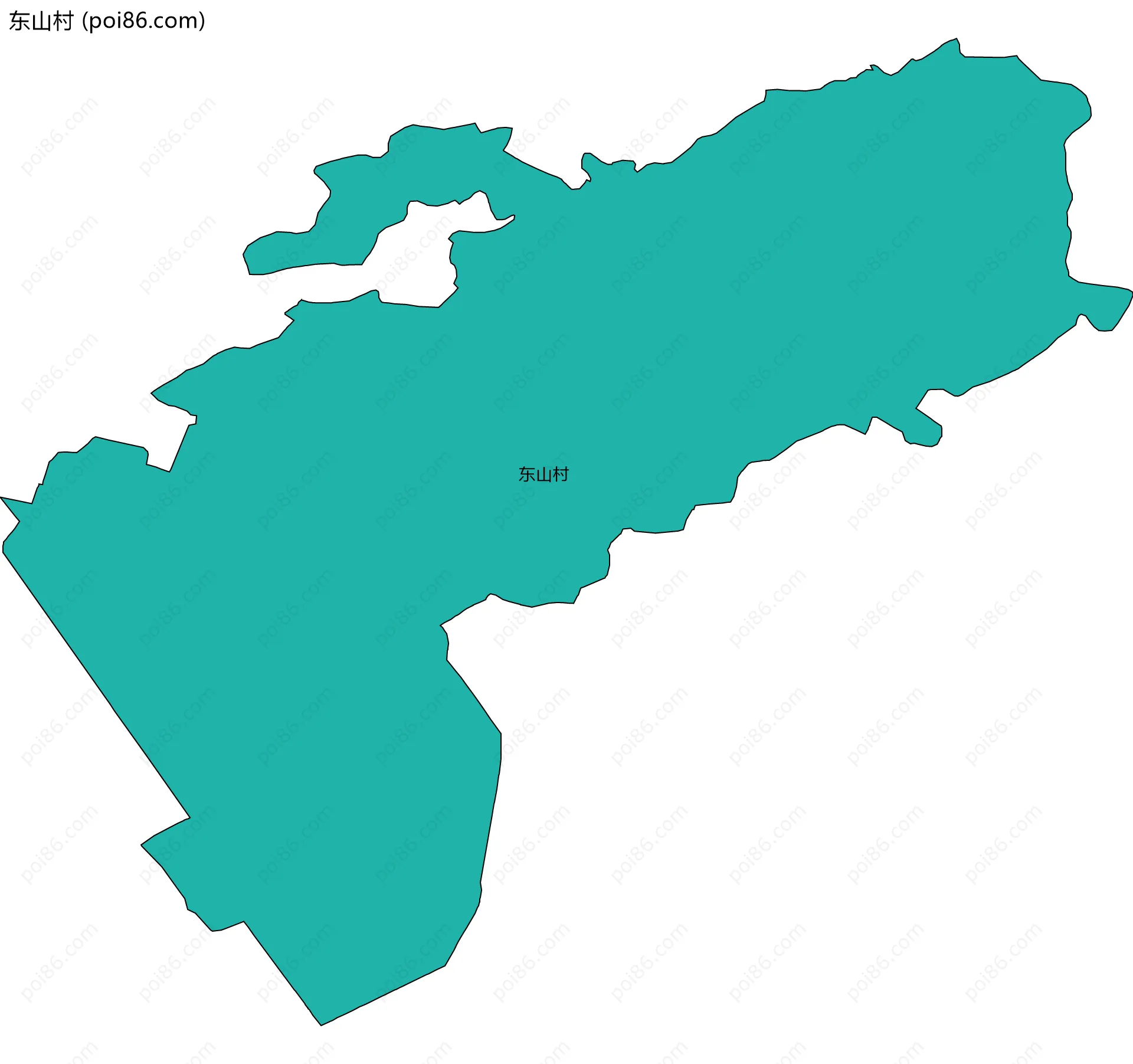 东山村边界地图