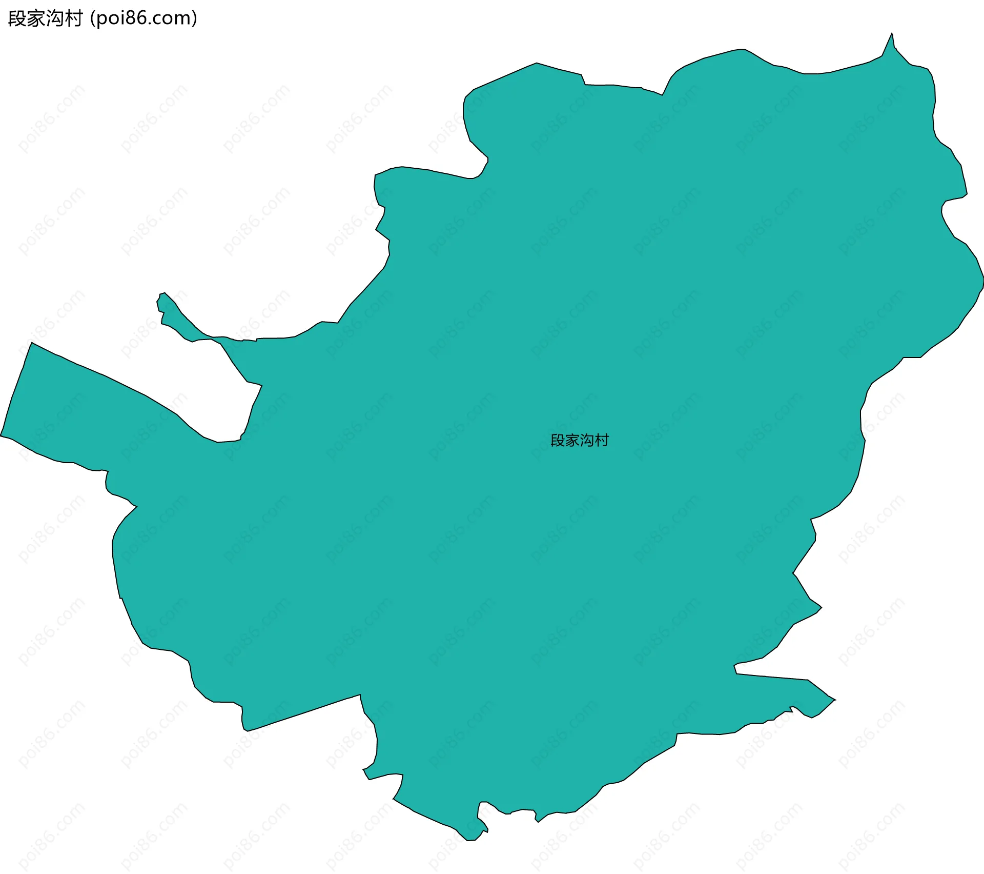 段家沟村边界地图