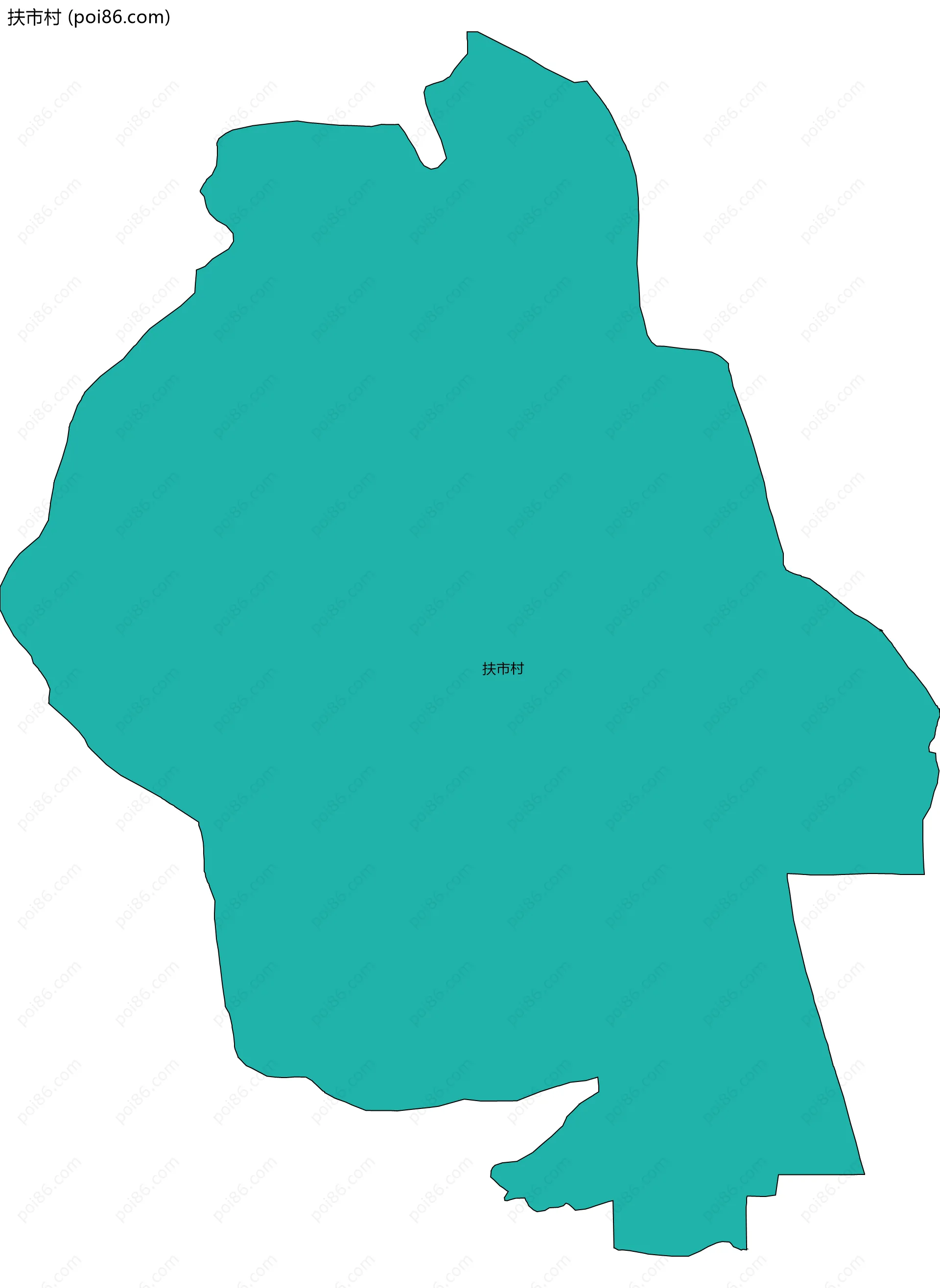 扶市村边界地图