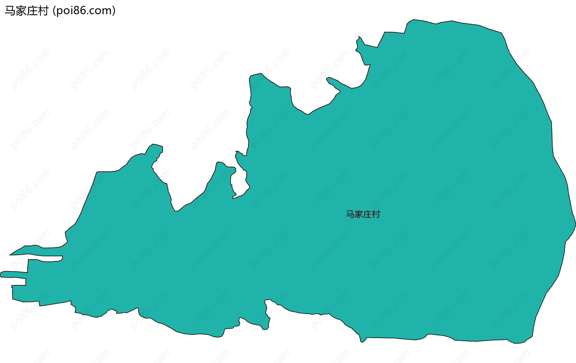 马家庄村边界地图