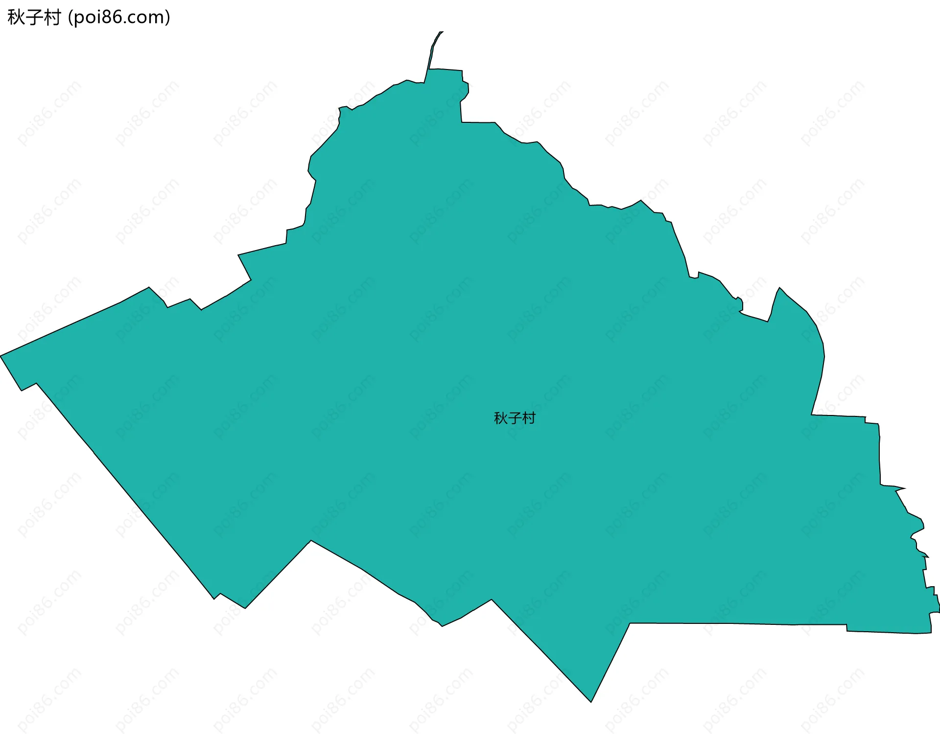 秋子村边界地图