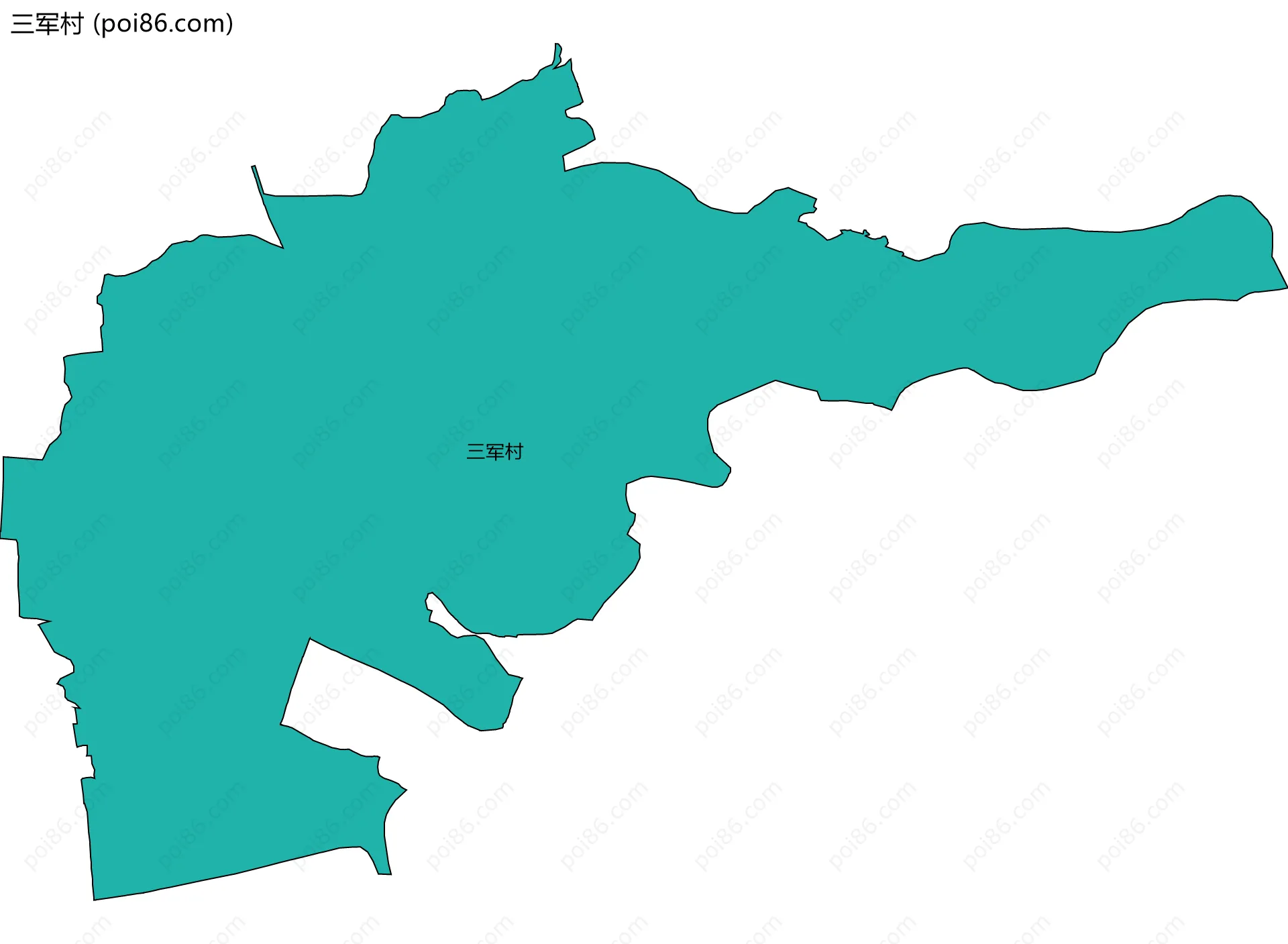 三军村边界地图