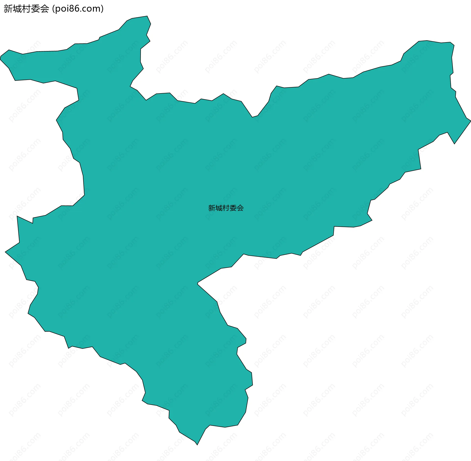 新城村委会边界地图