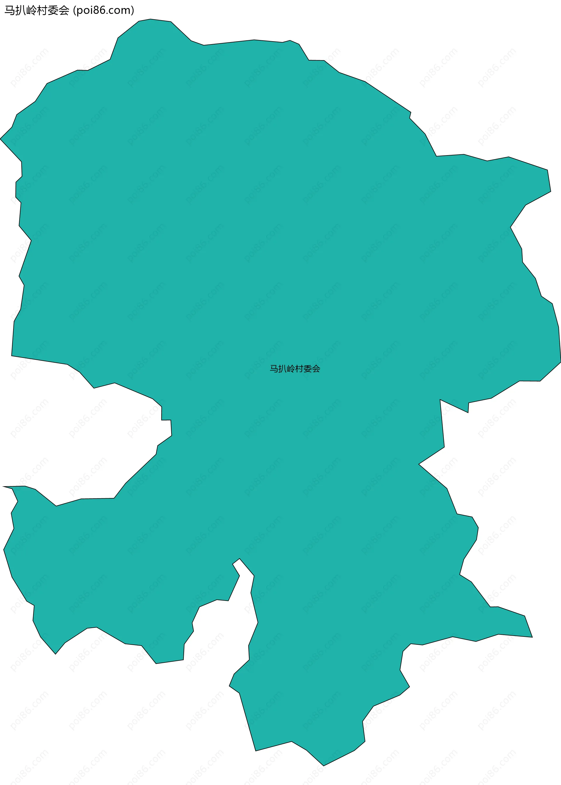 马扒岭村委会边界地图
