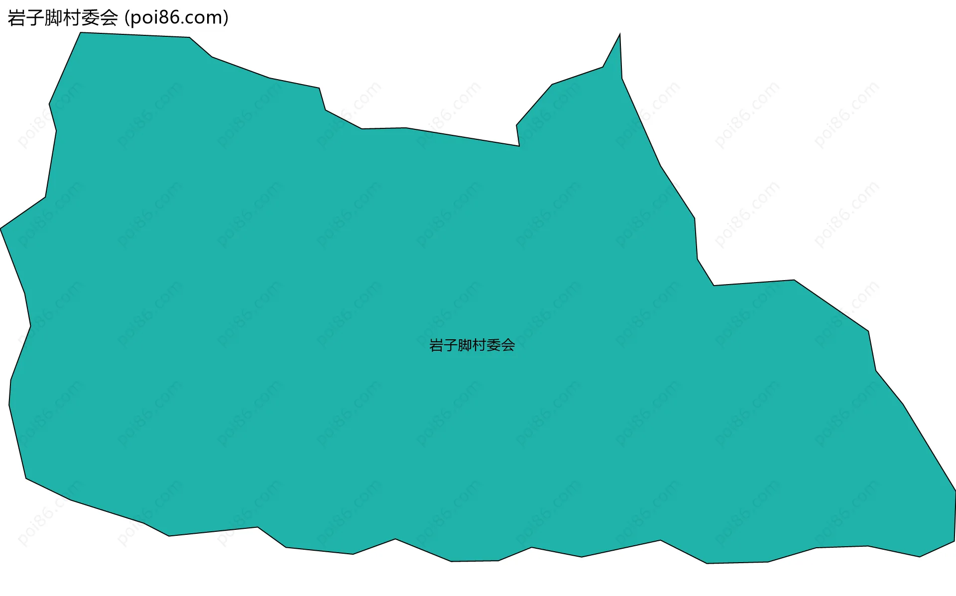 岩子脚村委会边界地图