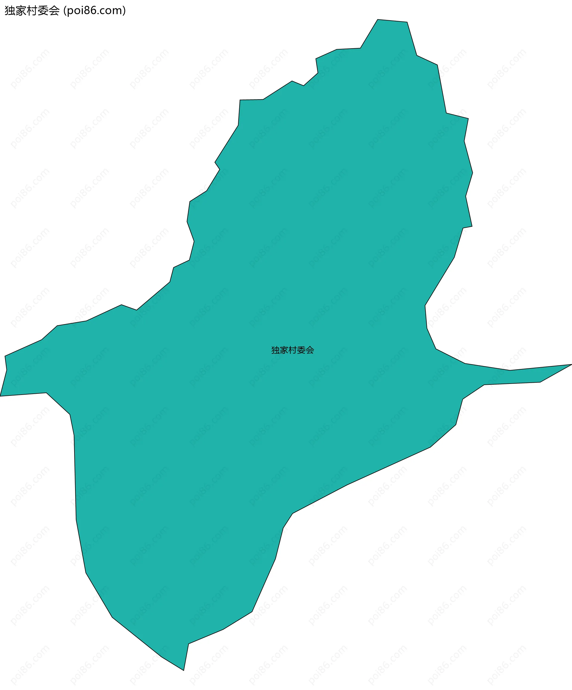 独家村委会边界地图