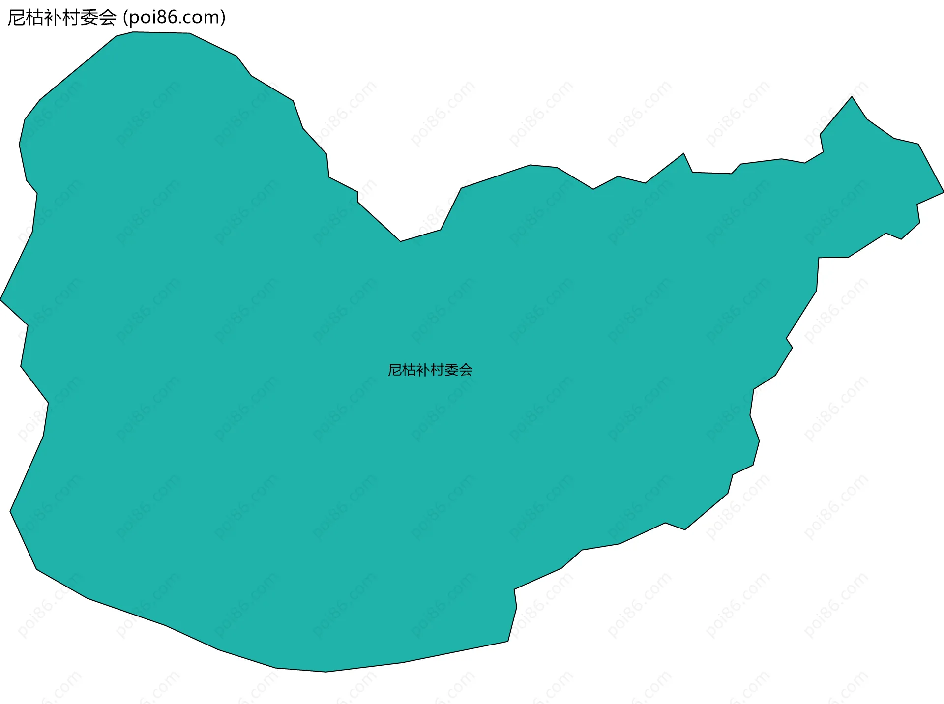 尼枯补村委会边界地图