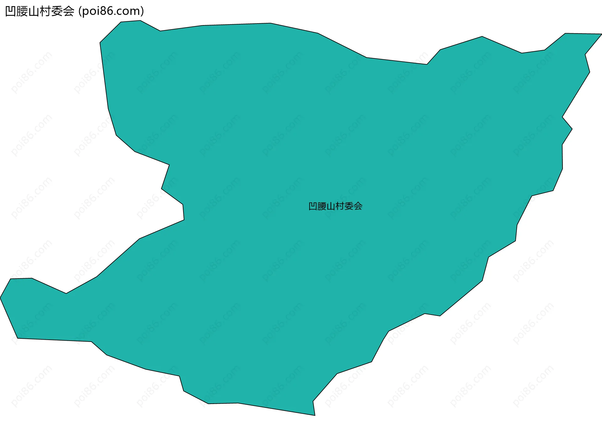 凹腰山村委会边界地图
