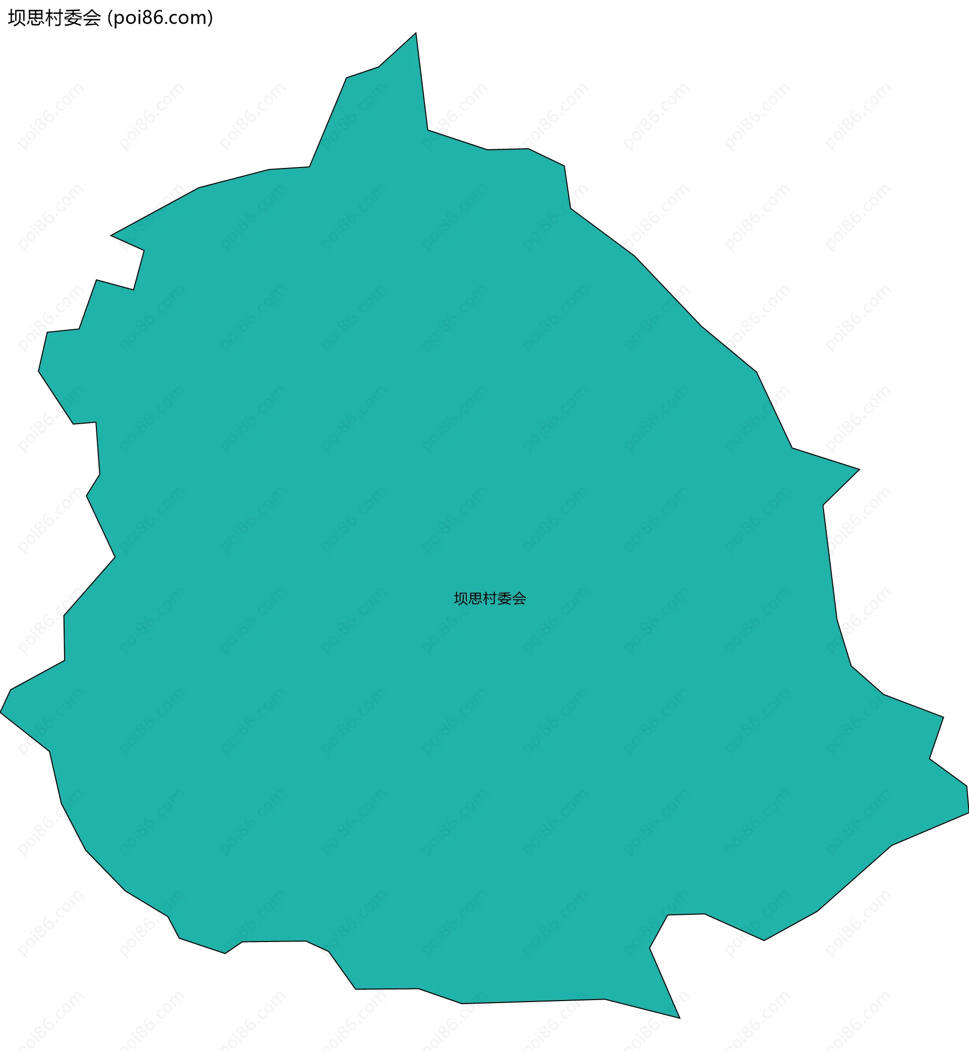 坝思村委会边界地图