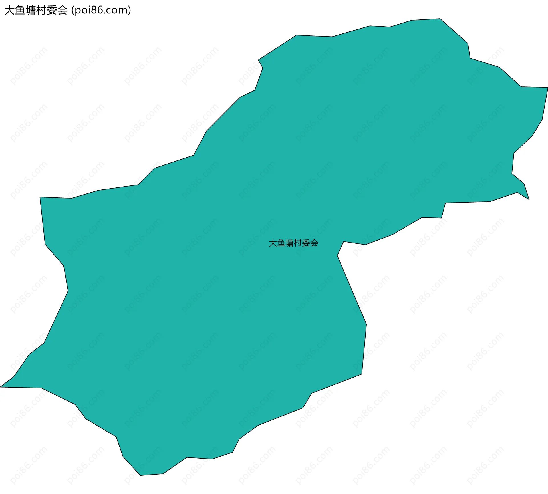 大鱼塘村委会边界地图
