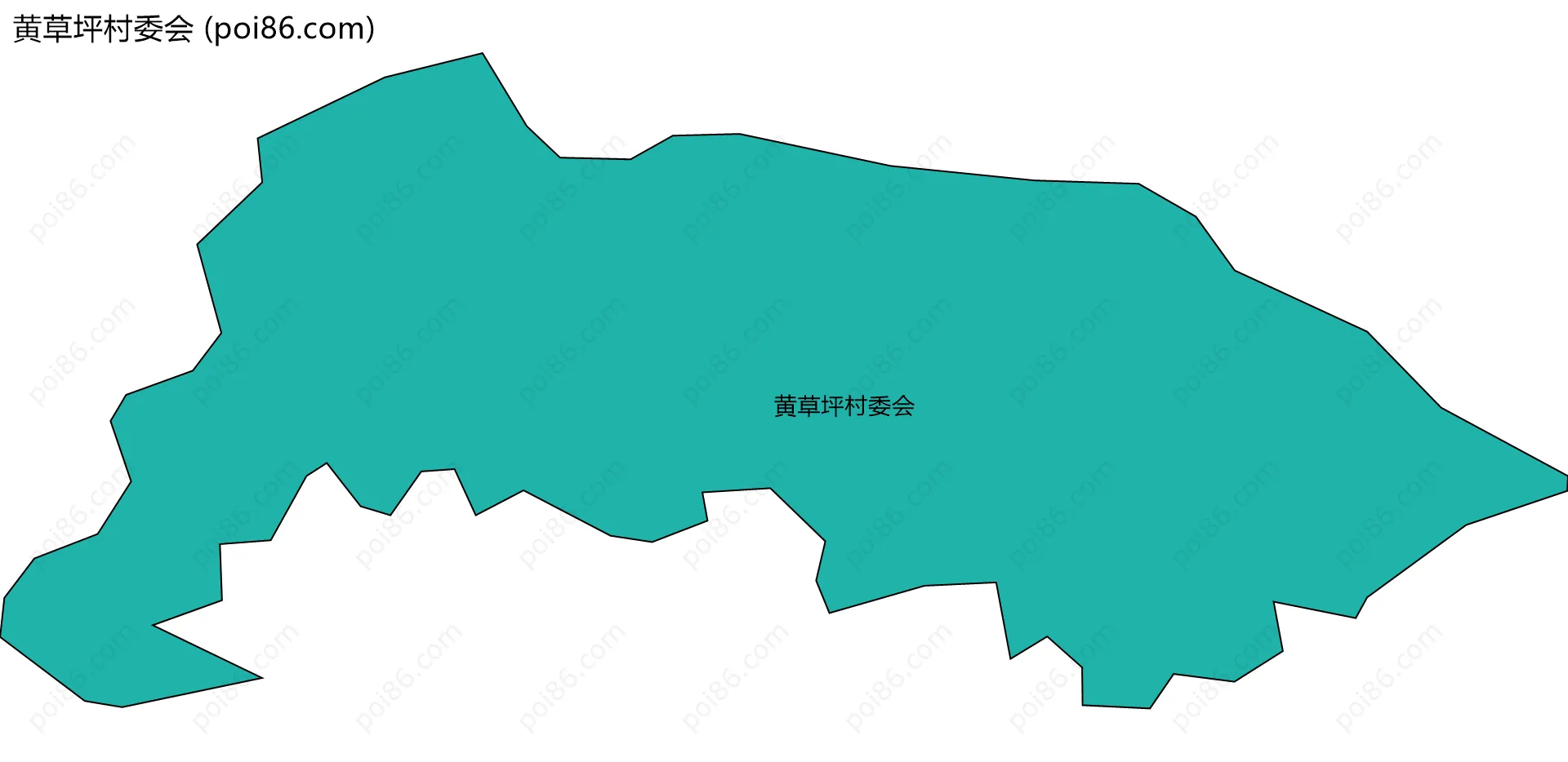 黄草坪村委会边界地图