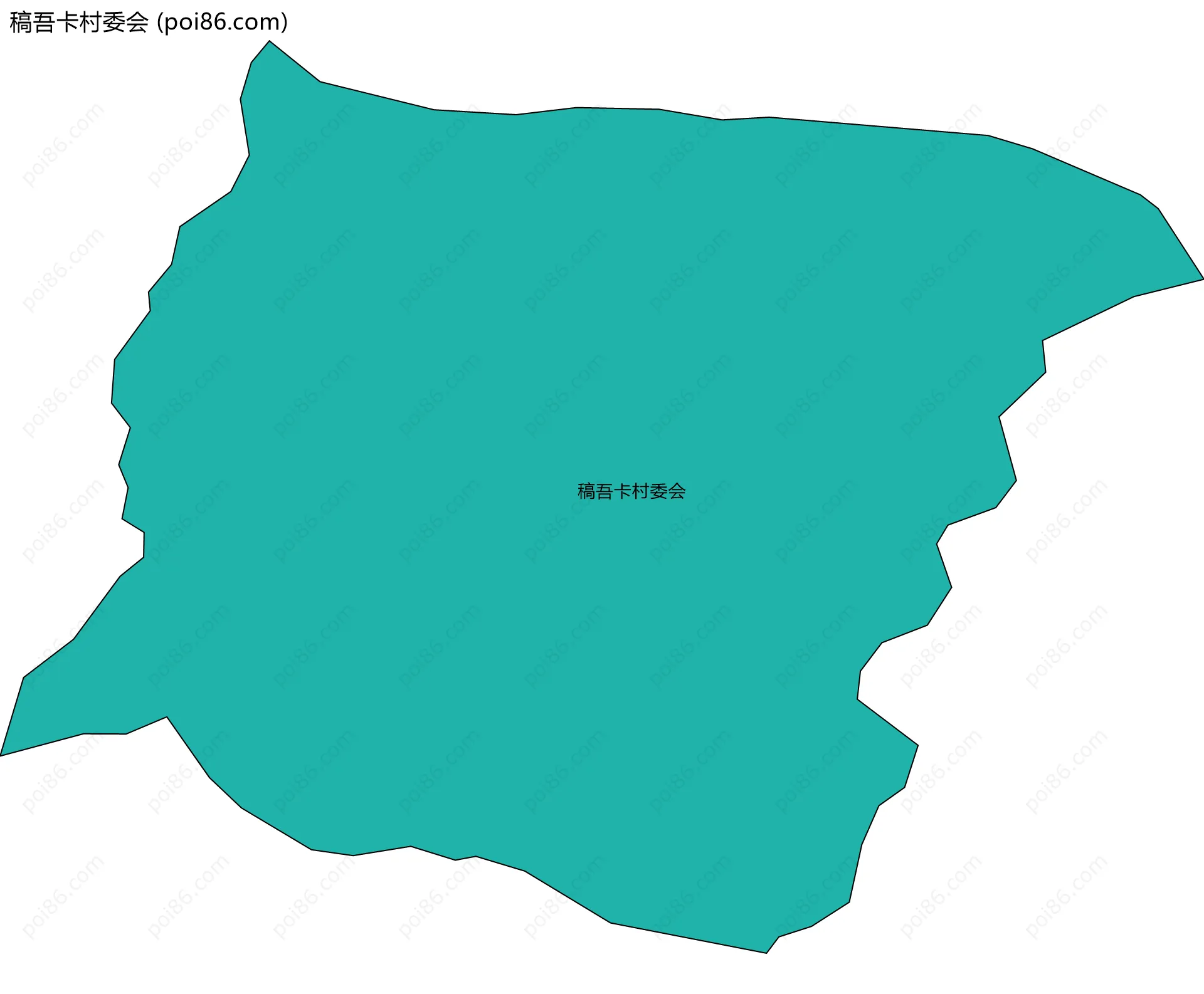 稿吾卡村委会边界地图