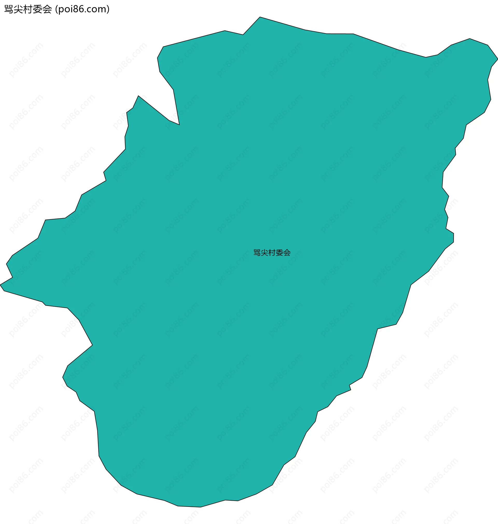 骂尖村委会边界地图