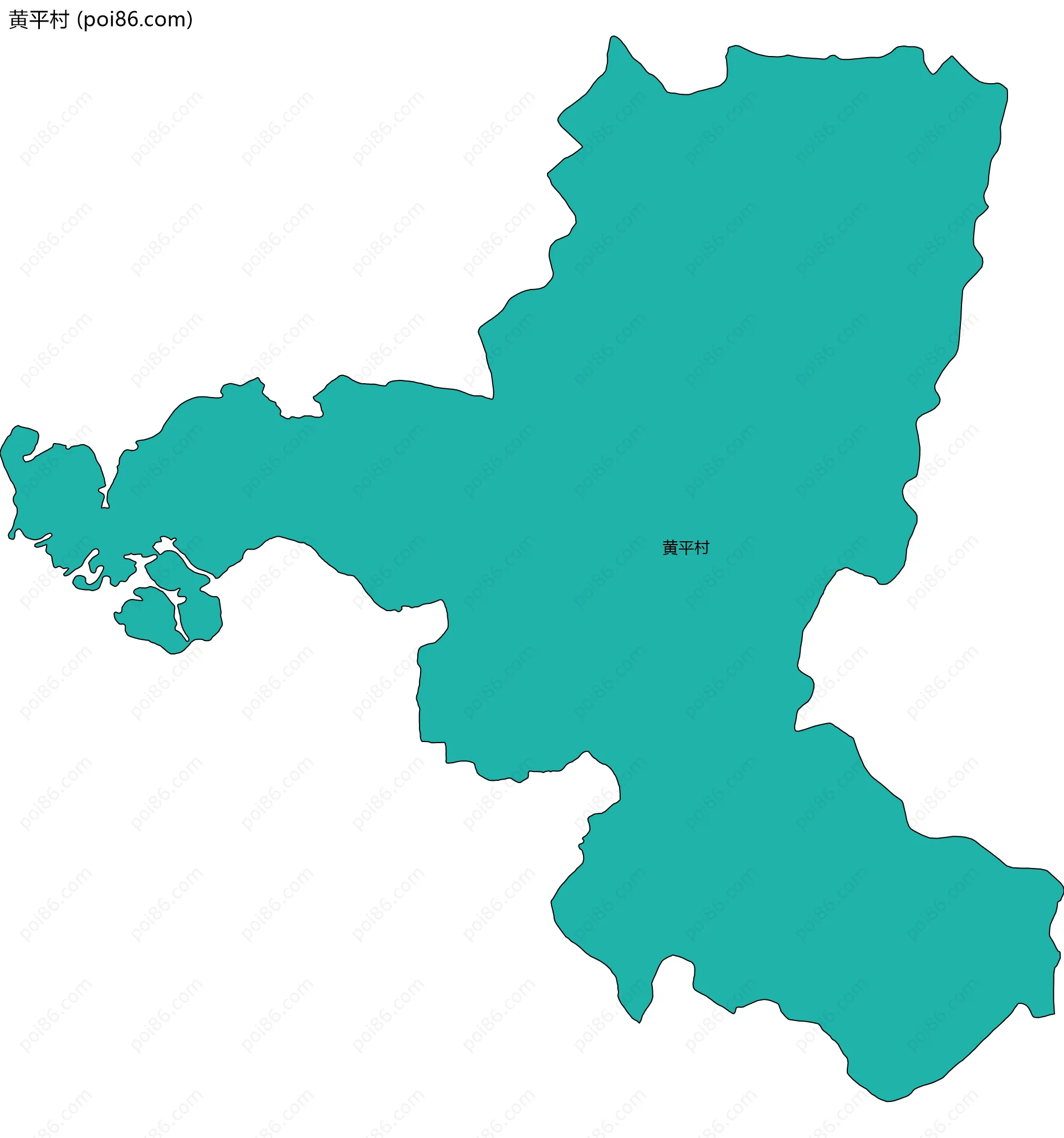 黄平村边界地图