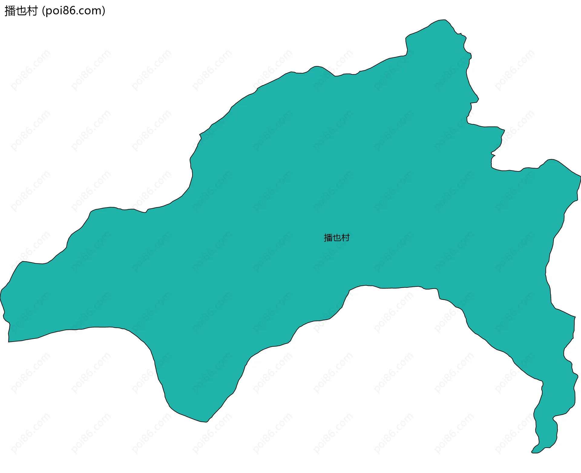 播也村边界地图
