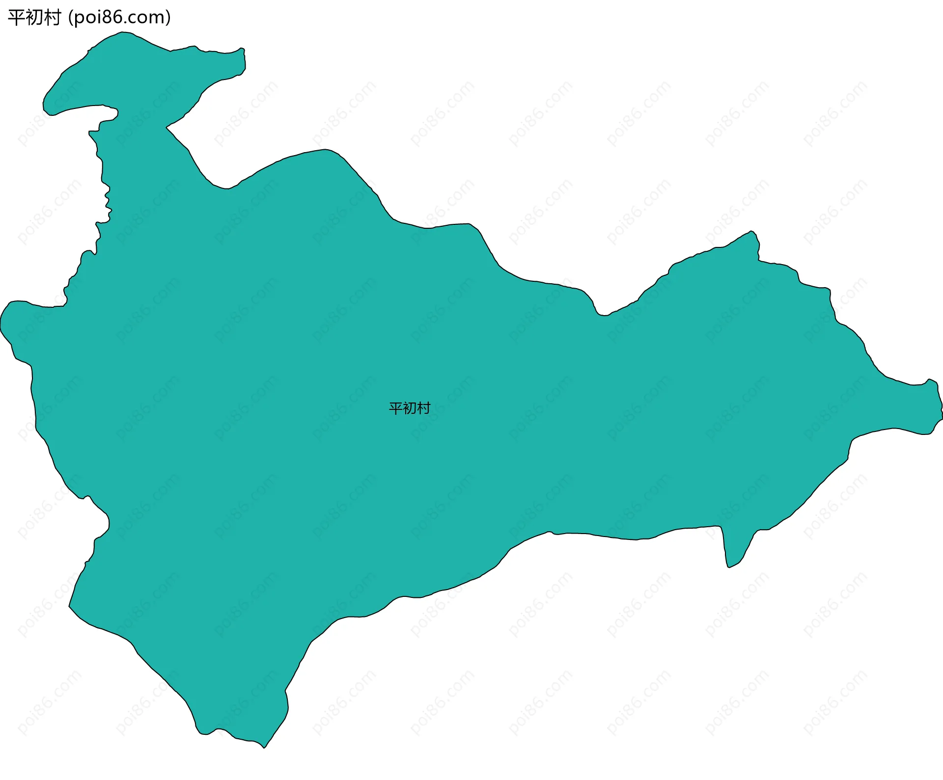 平初村边界地图