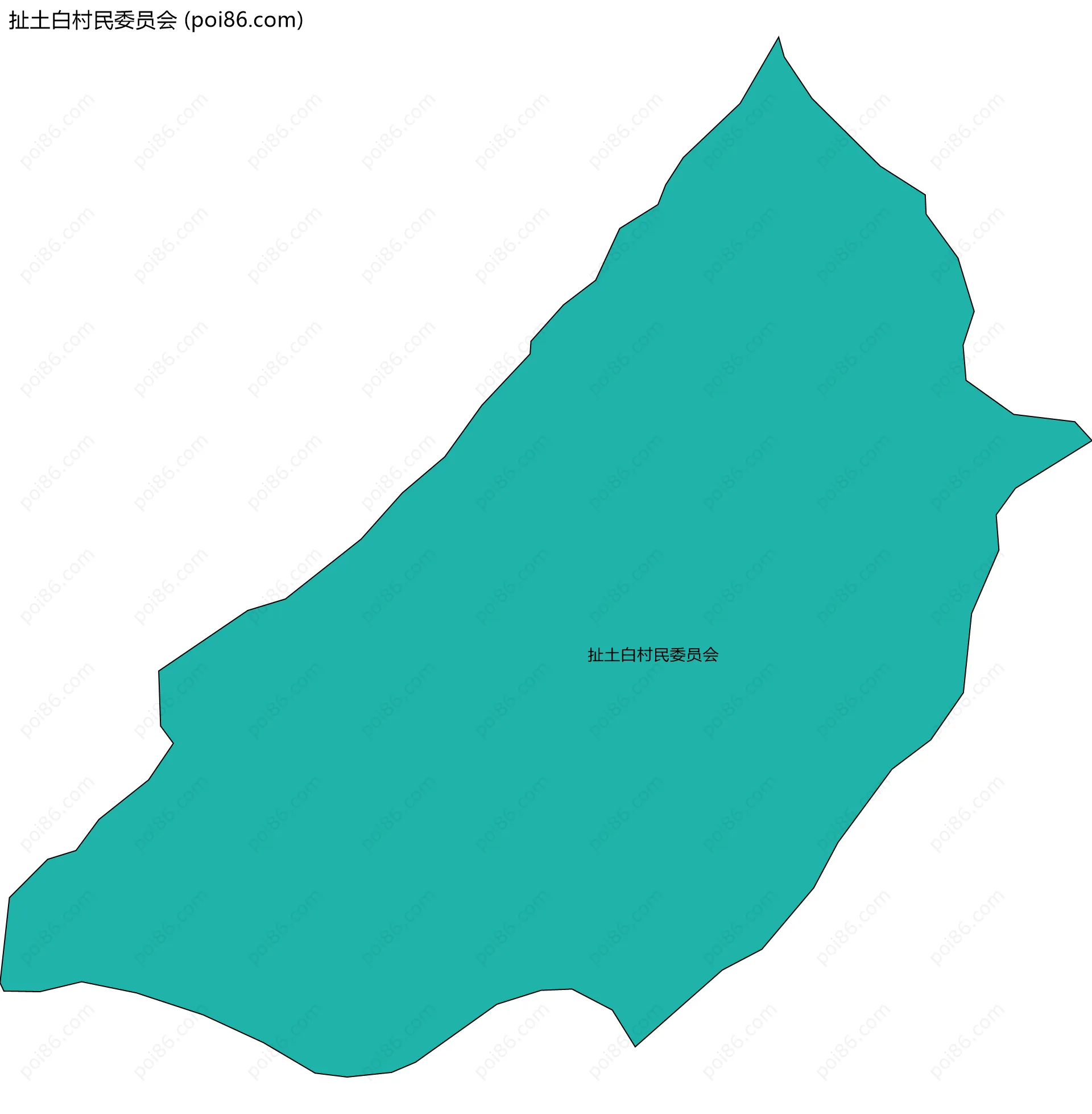 扯土白村民委员会边界地图