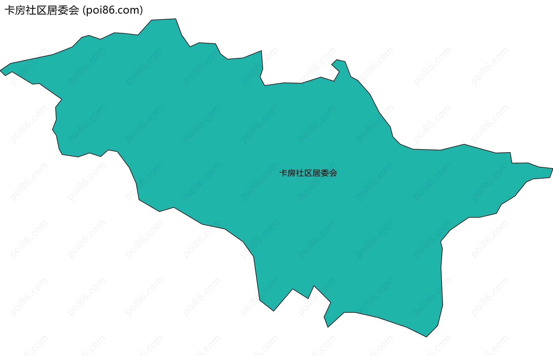 卡房社区居委会边界地图