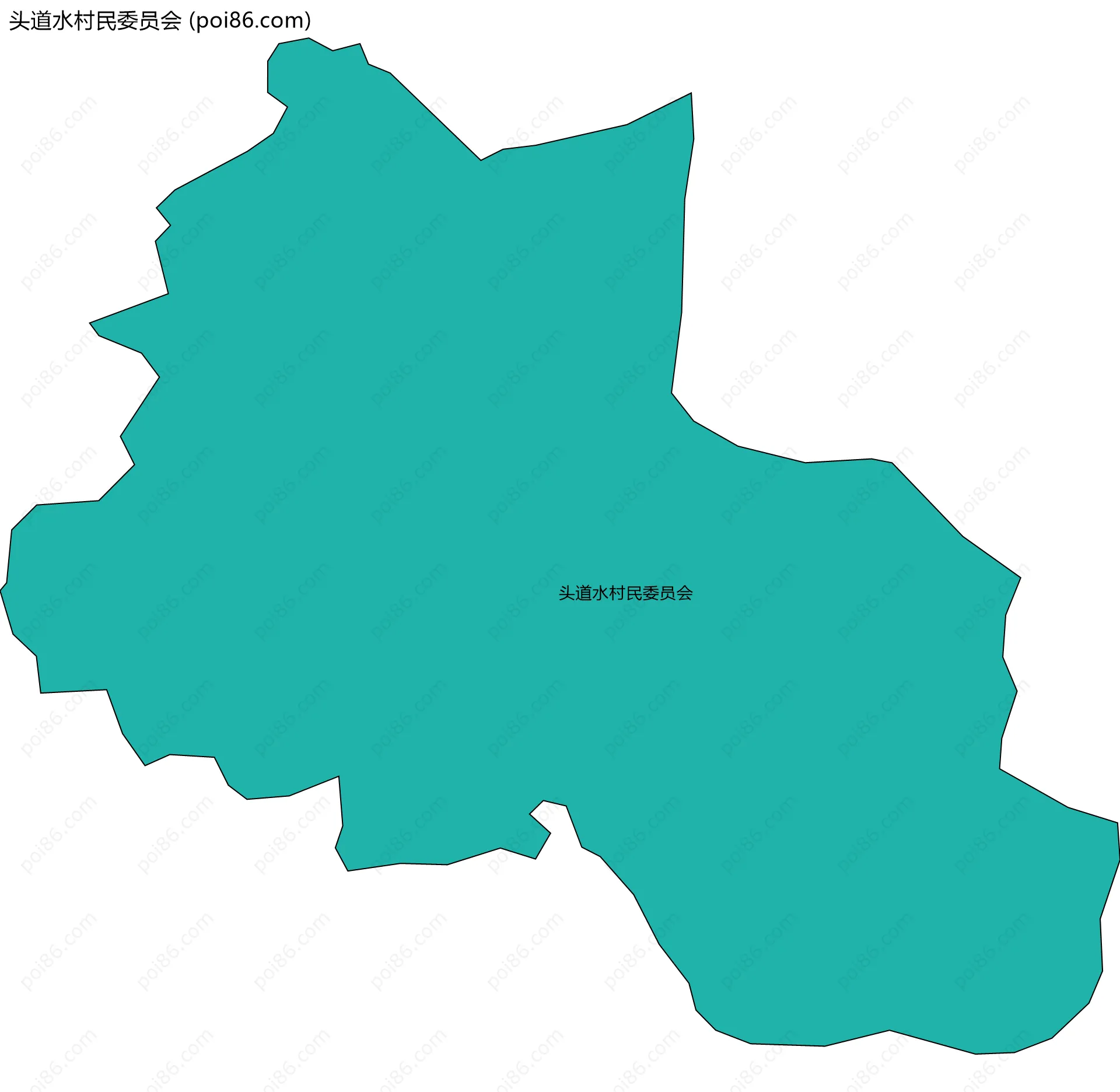 头道水村民委员会边界地图