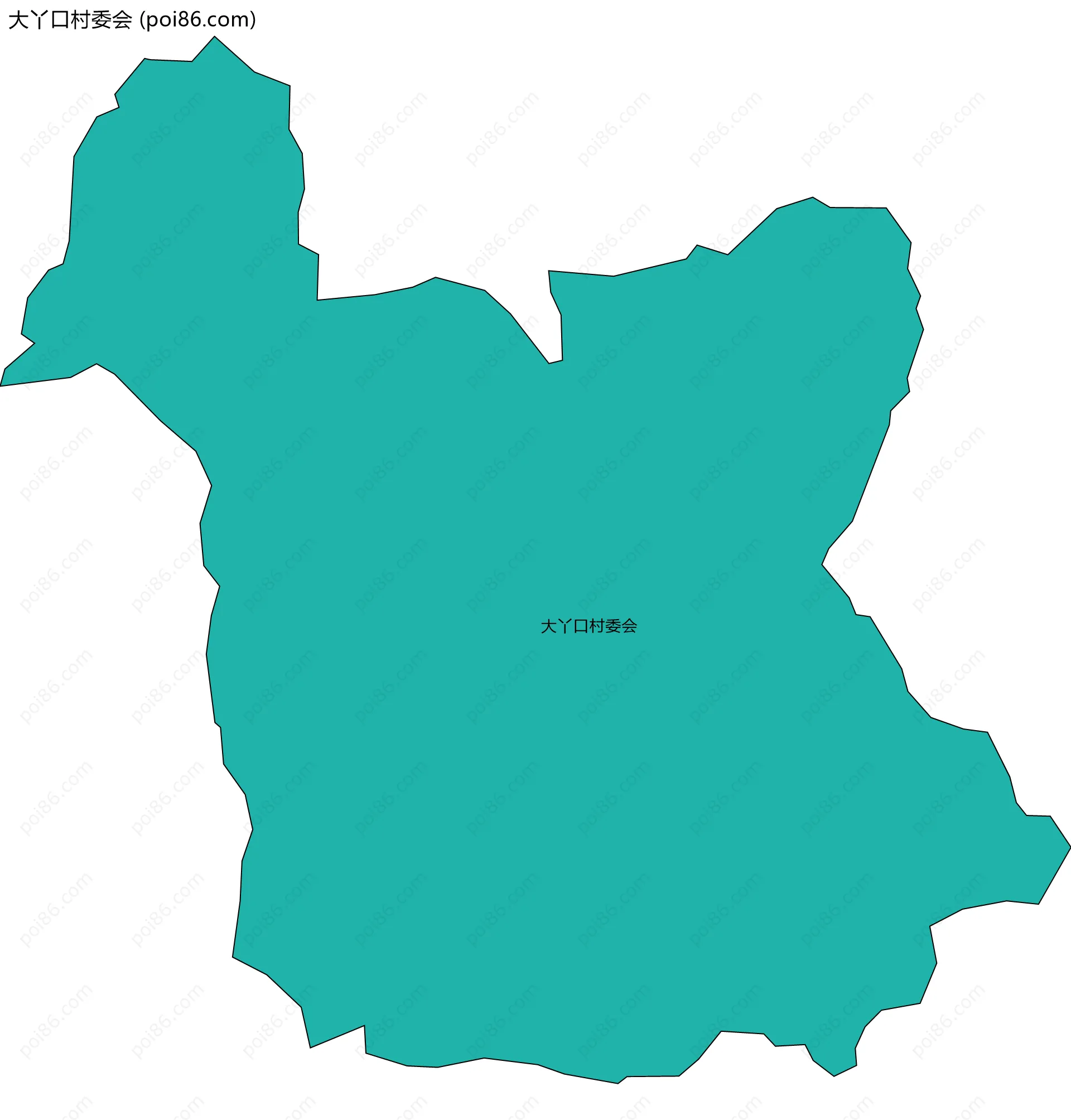 大丫口村委会边界地图