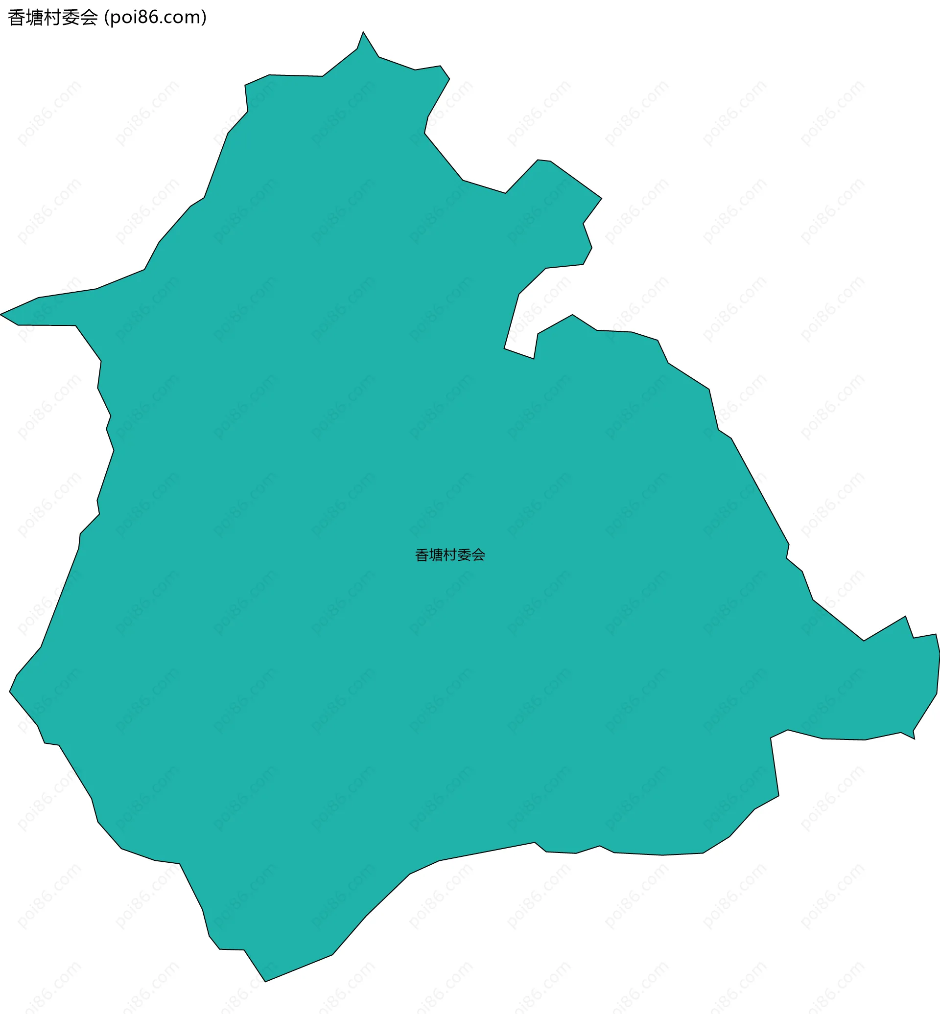 香塘村委会边界地图