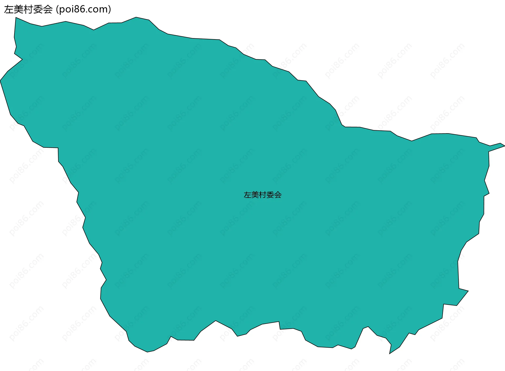 左美村委会边界地图