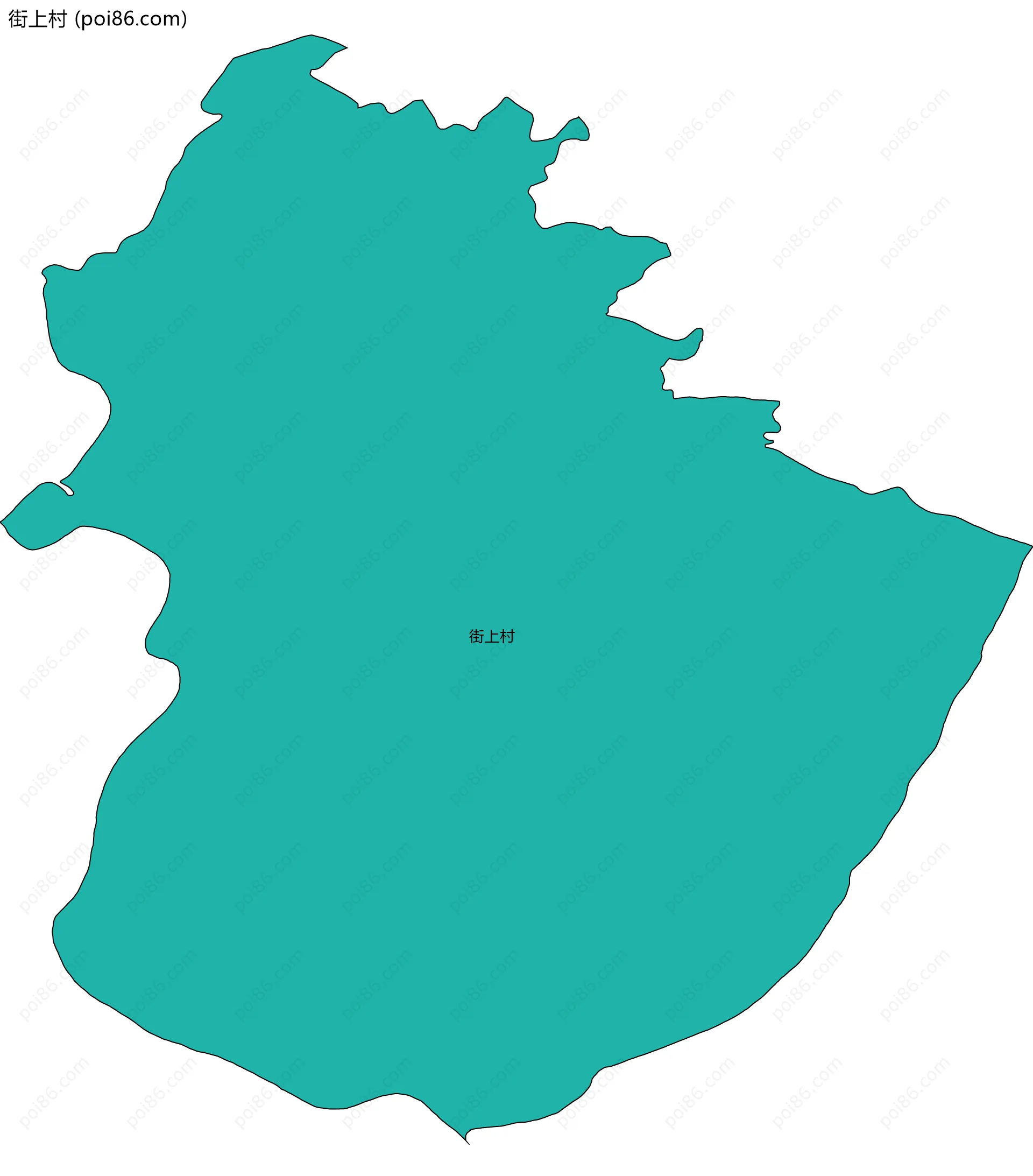 街上村边界地图