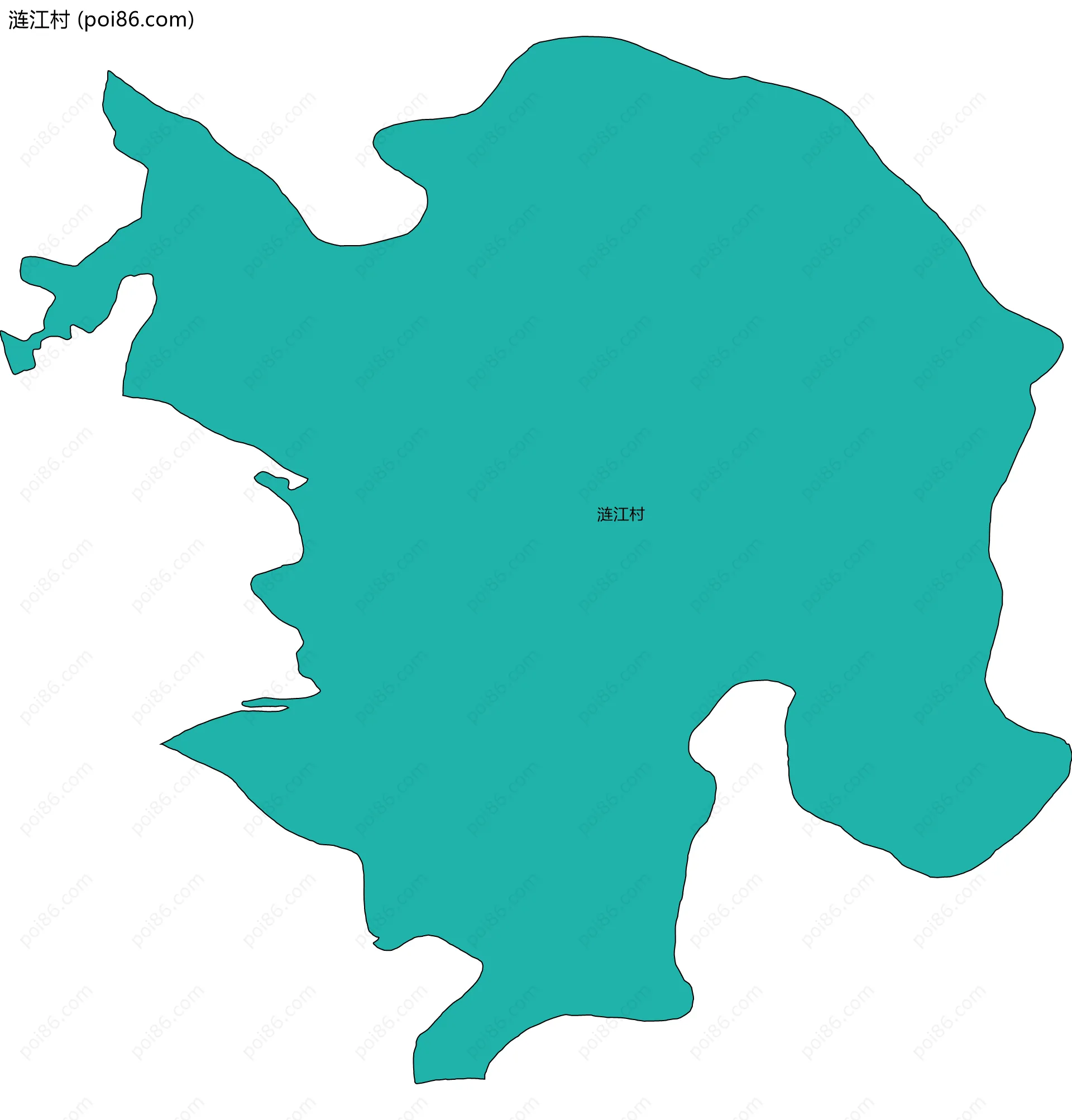 涟江村边界地图