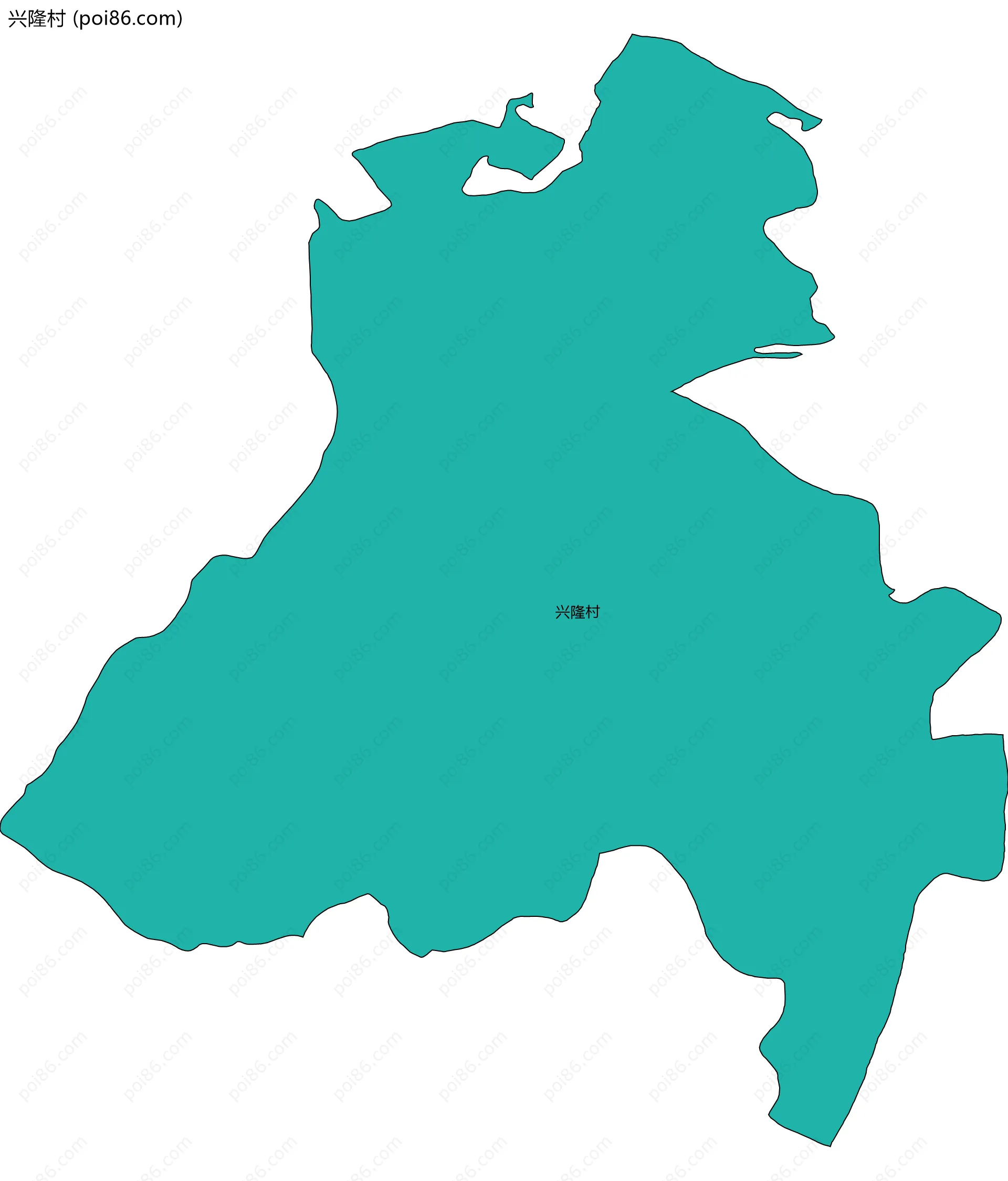 兴隆村边界地图